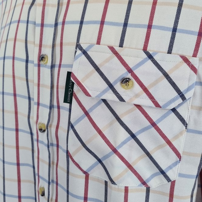 Country Classics Mens Long Sleeve Check Shirt - Redcar Red - Image 3