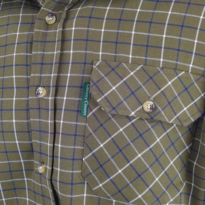 Country Classics Mens Long Sleeved Check Shirt - Woburn Green - Image 3