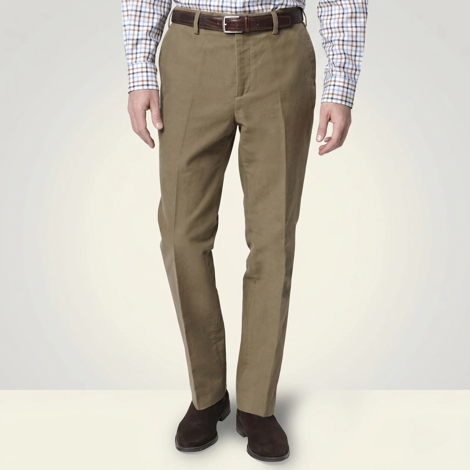 Hazy Blue Mens Moleskin Heavy Weight Stretch Trousers - Image 2