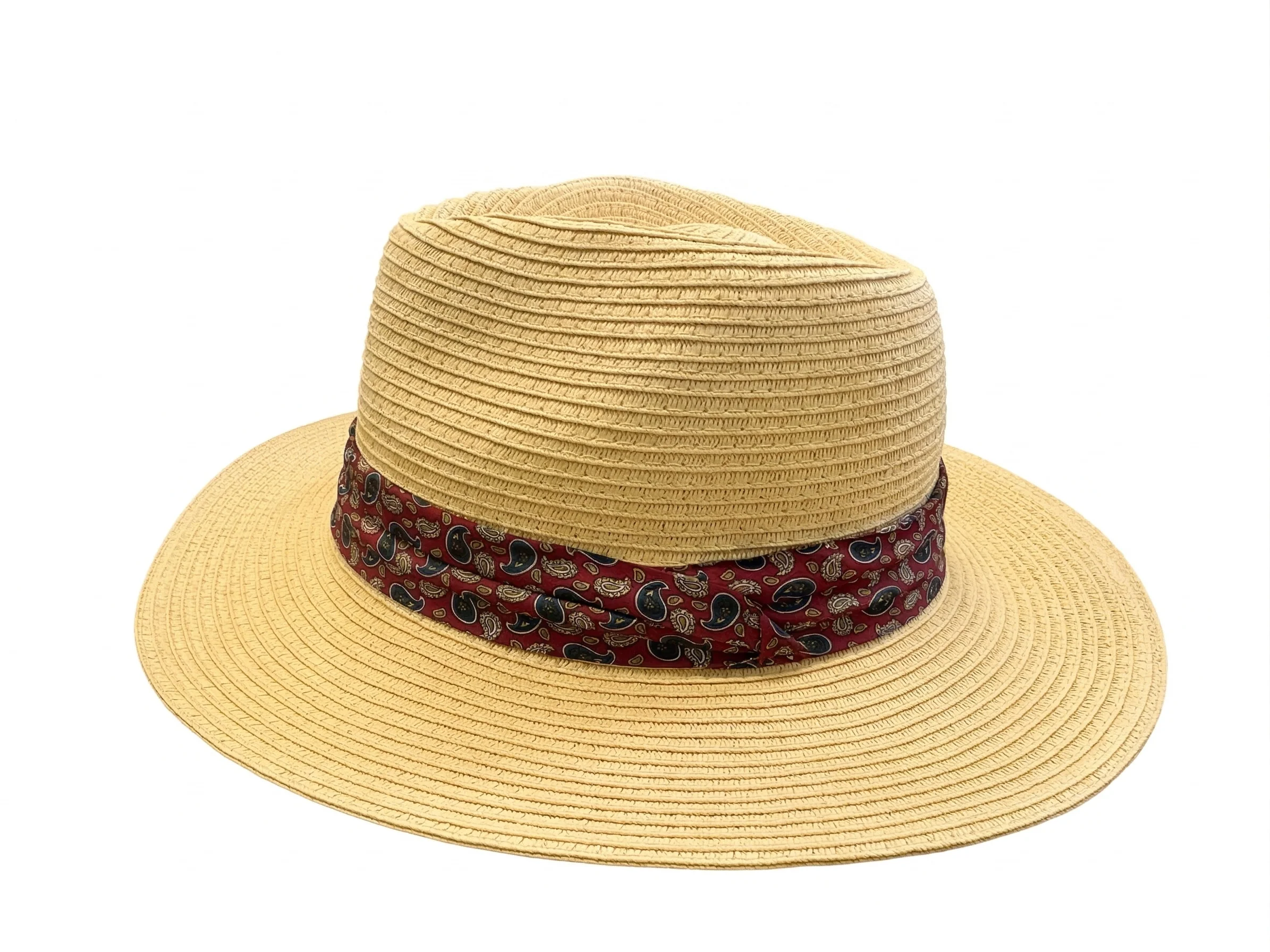 Men's Women's Paper Straw Hat Fedora Panama - Image 4
