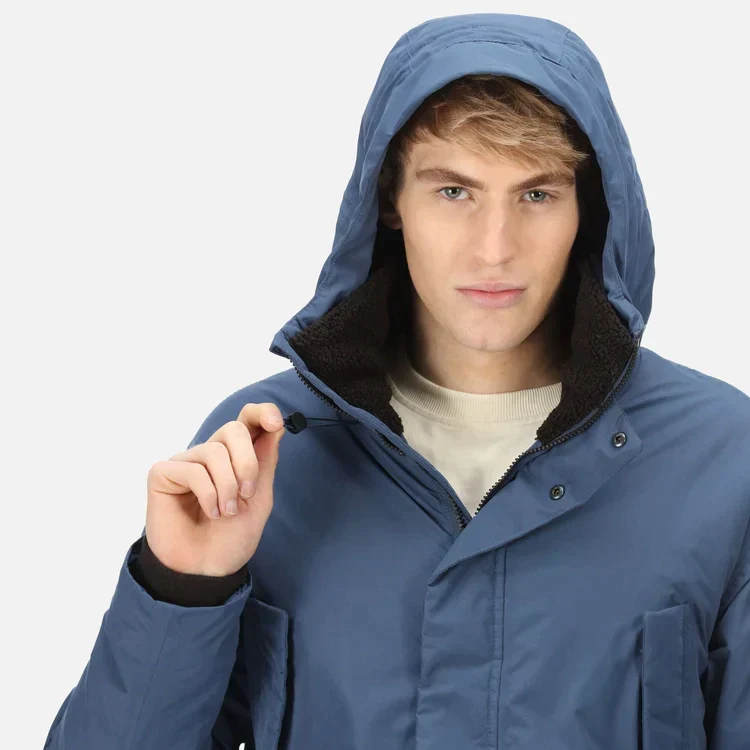 Men's Tavaris Waterproof Parka Jacket | Dark Denim - Image 4