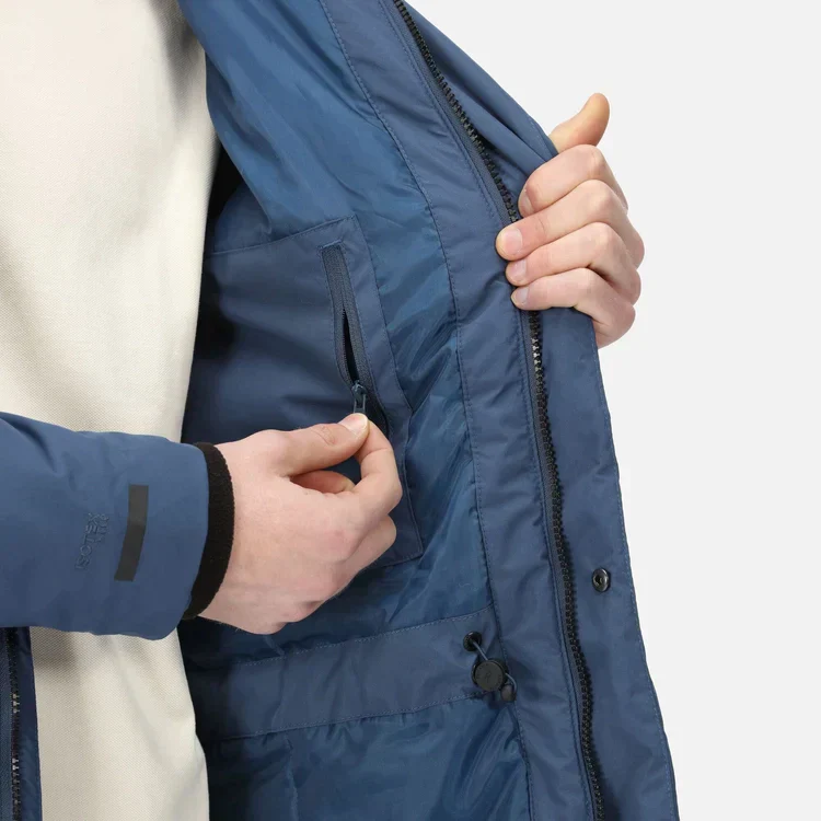 Men's Tavaris Waterproof Parka Jacket | Dark Denim - Image 5