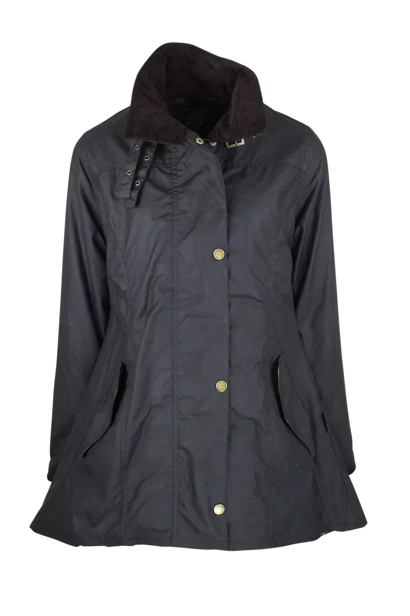 Oxford Blue Ladies Olivia Wax Jacket - Image 5