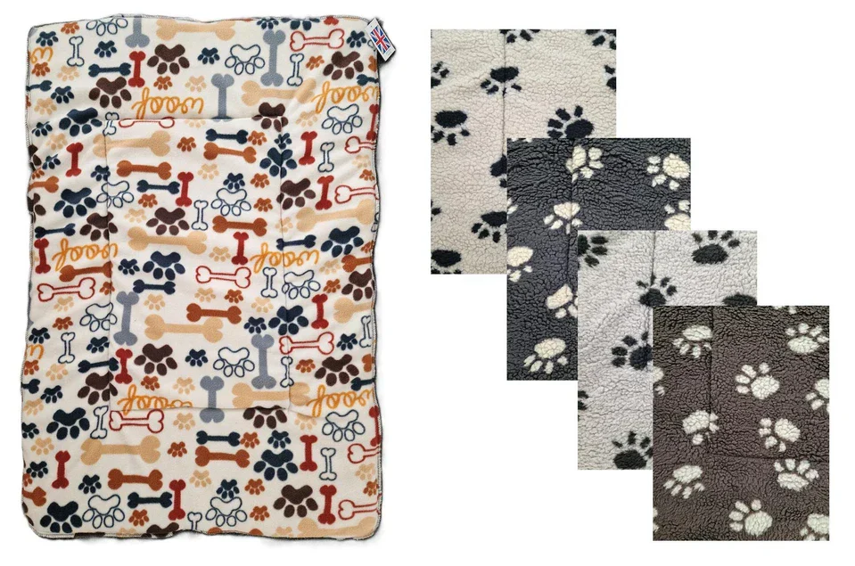 Pet Dog Cage Mat Pad – Washable Fleece Sherpa Cat Crate Mattress