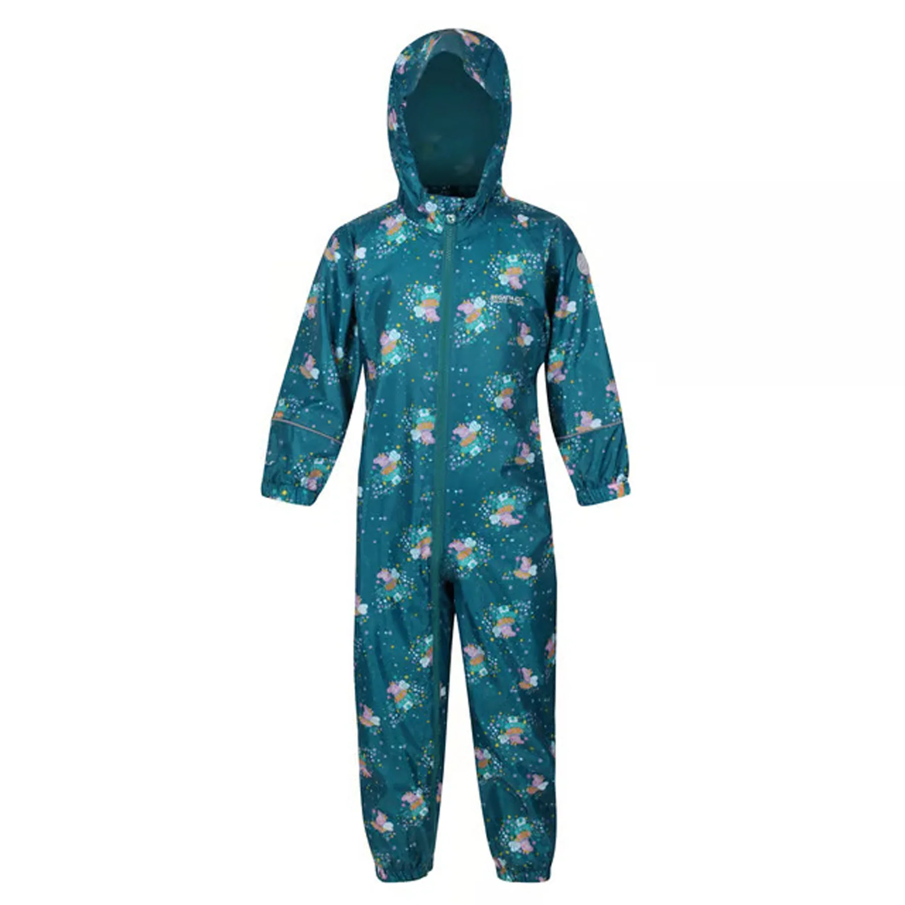 Regatta Childrens/Kids Pobble Peppa Pig Waterproof Snowsuit (Gulfstream) - Image 2