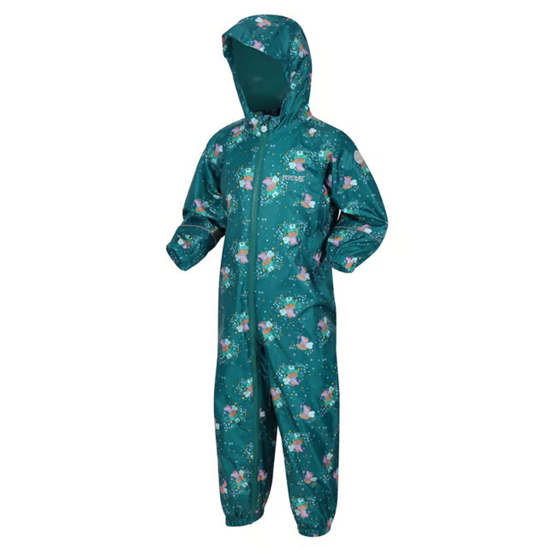 Regatta Childrens/Kids Pobble Peppa Pig Waterproof Snowsuit (Gulfstream) - Image 4