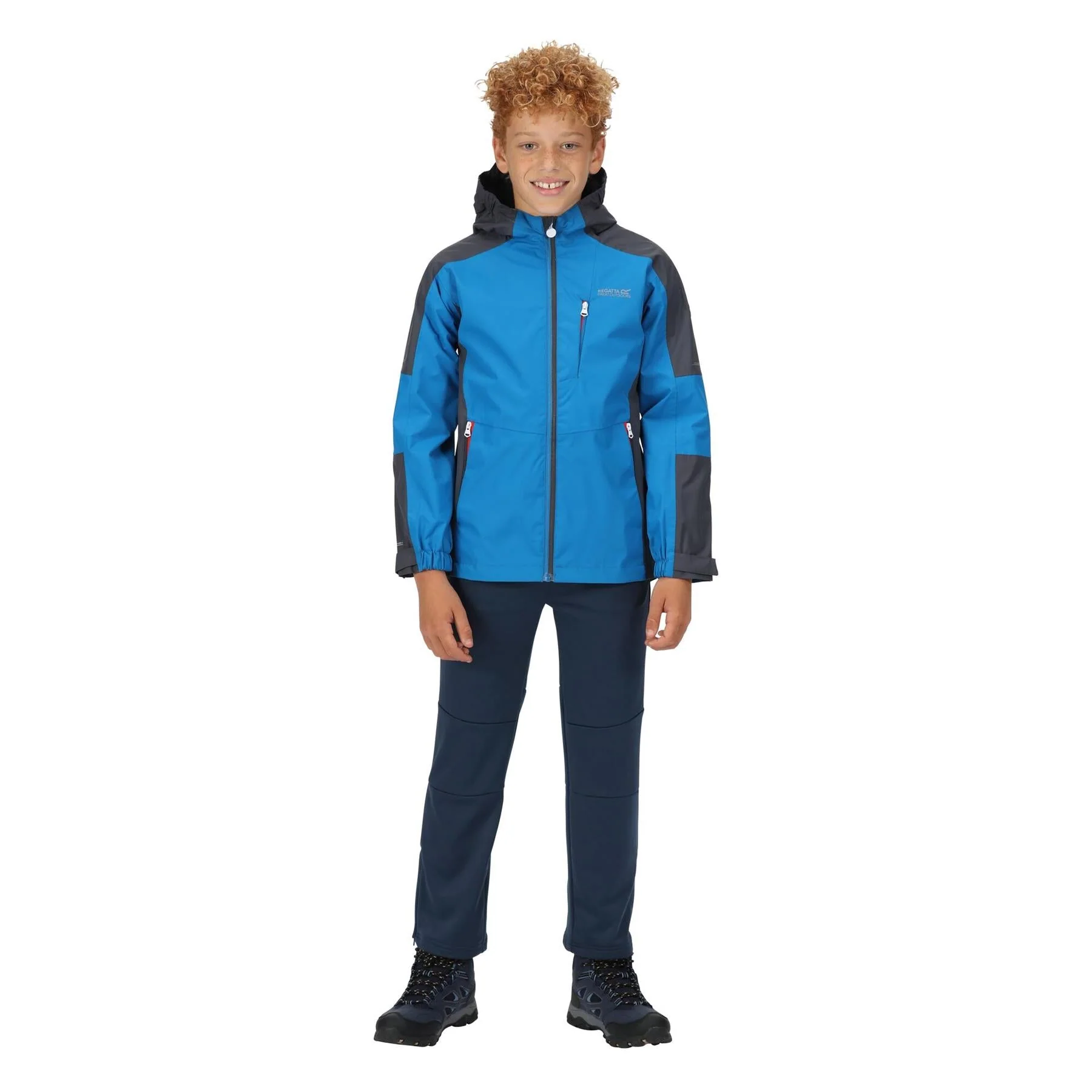 Regatta Kids Calderdale II Waterproof Hooded Zip Pocket Jacket - Image 12