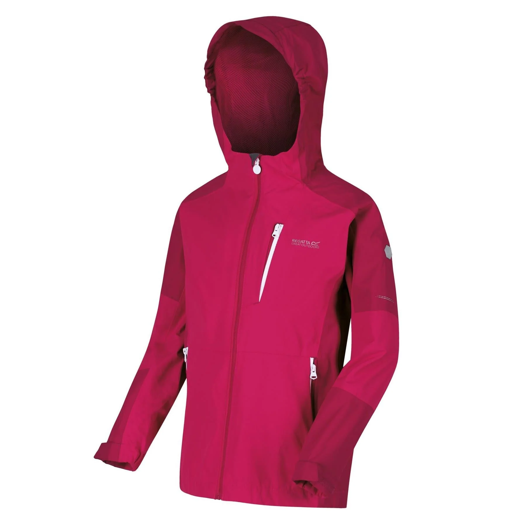 Regatta Kids Calderdale II Waterproof Hooded Zip Pocket Jacket - Image 3