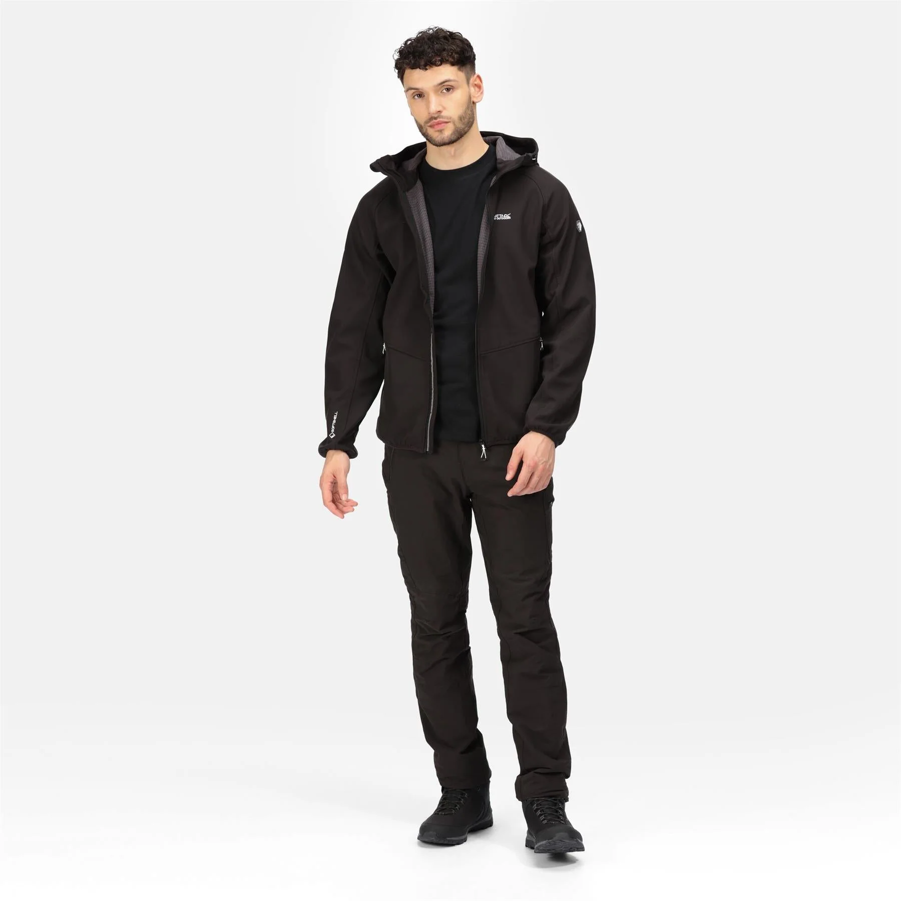 Regatta Mens Arec III Outdoor Hooded Softshell Jacket - Image 10