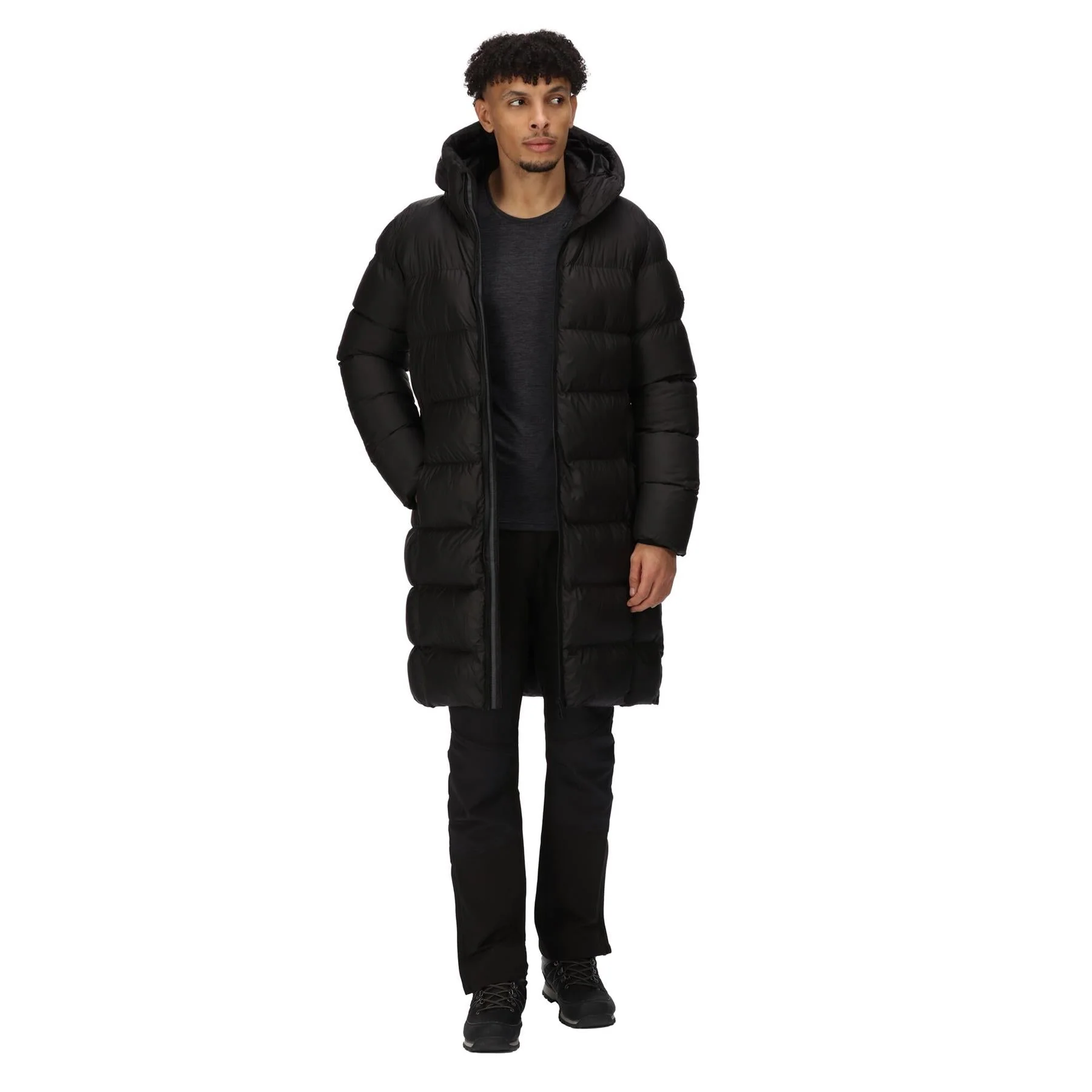 Regatta Mens Hallin Water Repellent Hooded Quilted Coat - Image 7