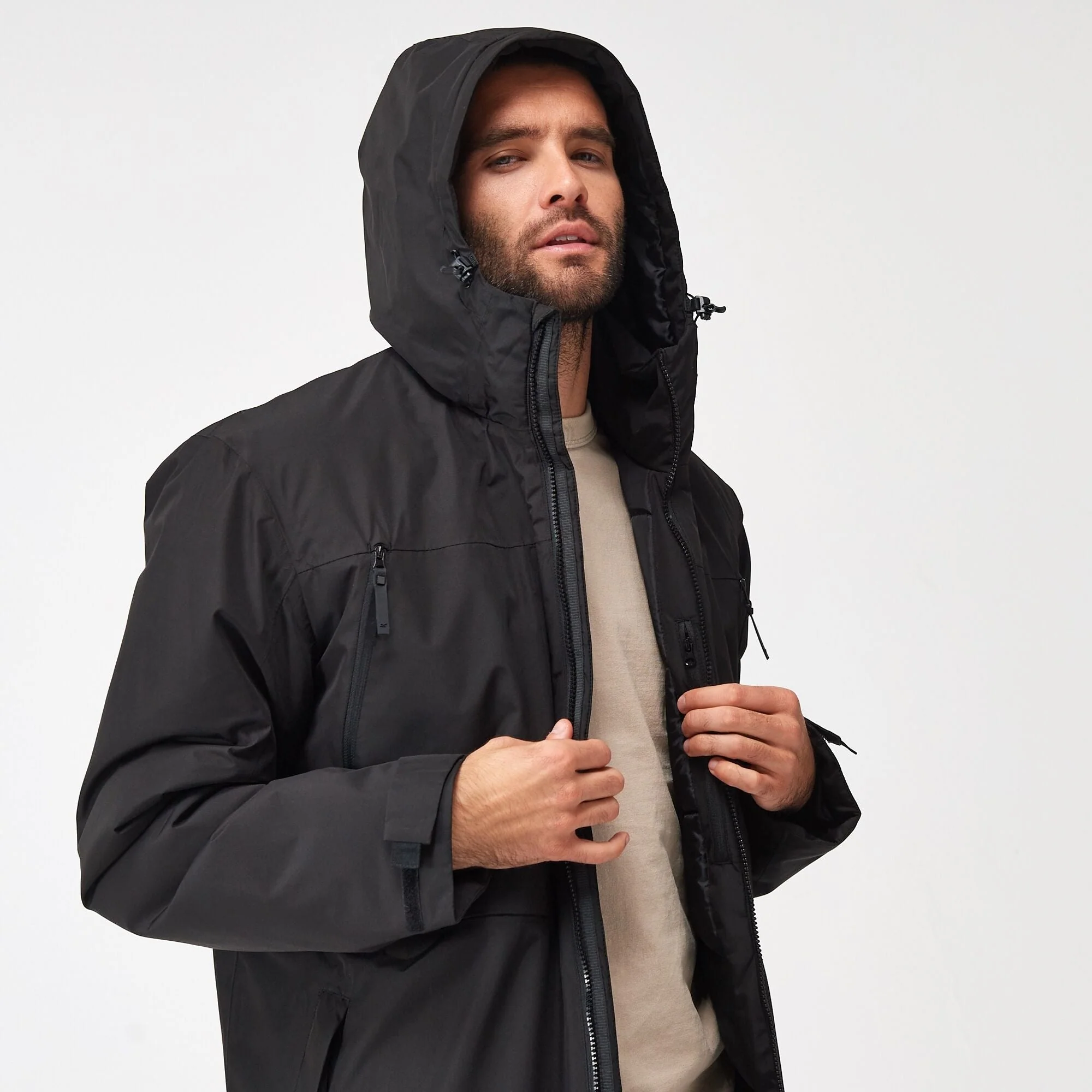 Regatta Men's Larrick Waterproof Jacket | Black - Image 8