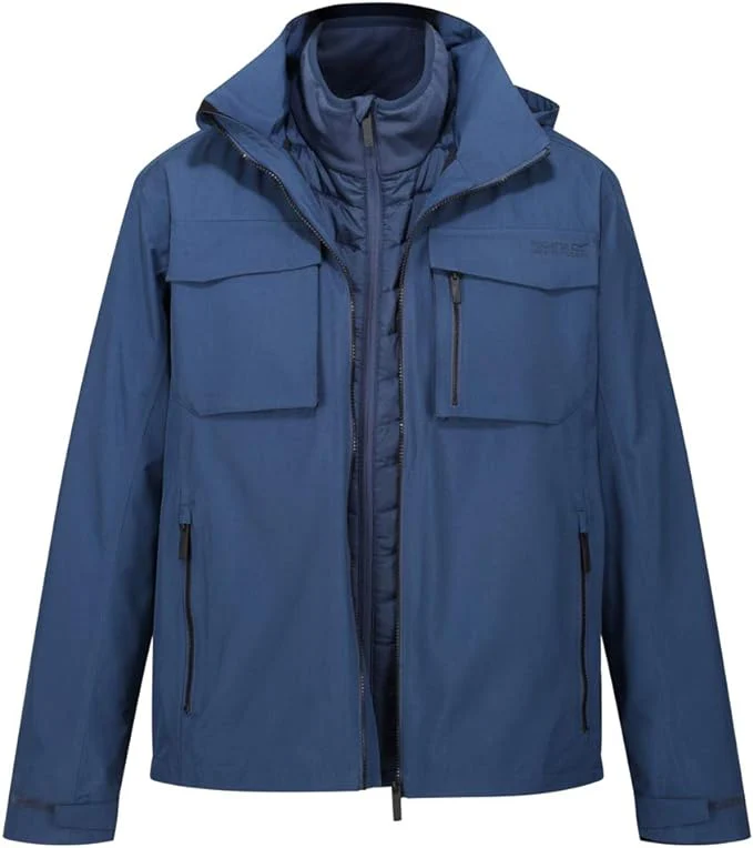 Regatta Mens Shrigley 3 In 1 Waterproof Insulated Hooded Walking Jacket - Image 5