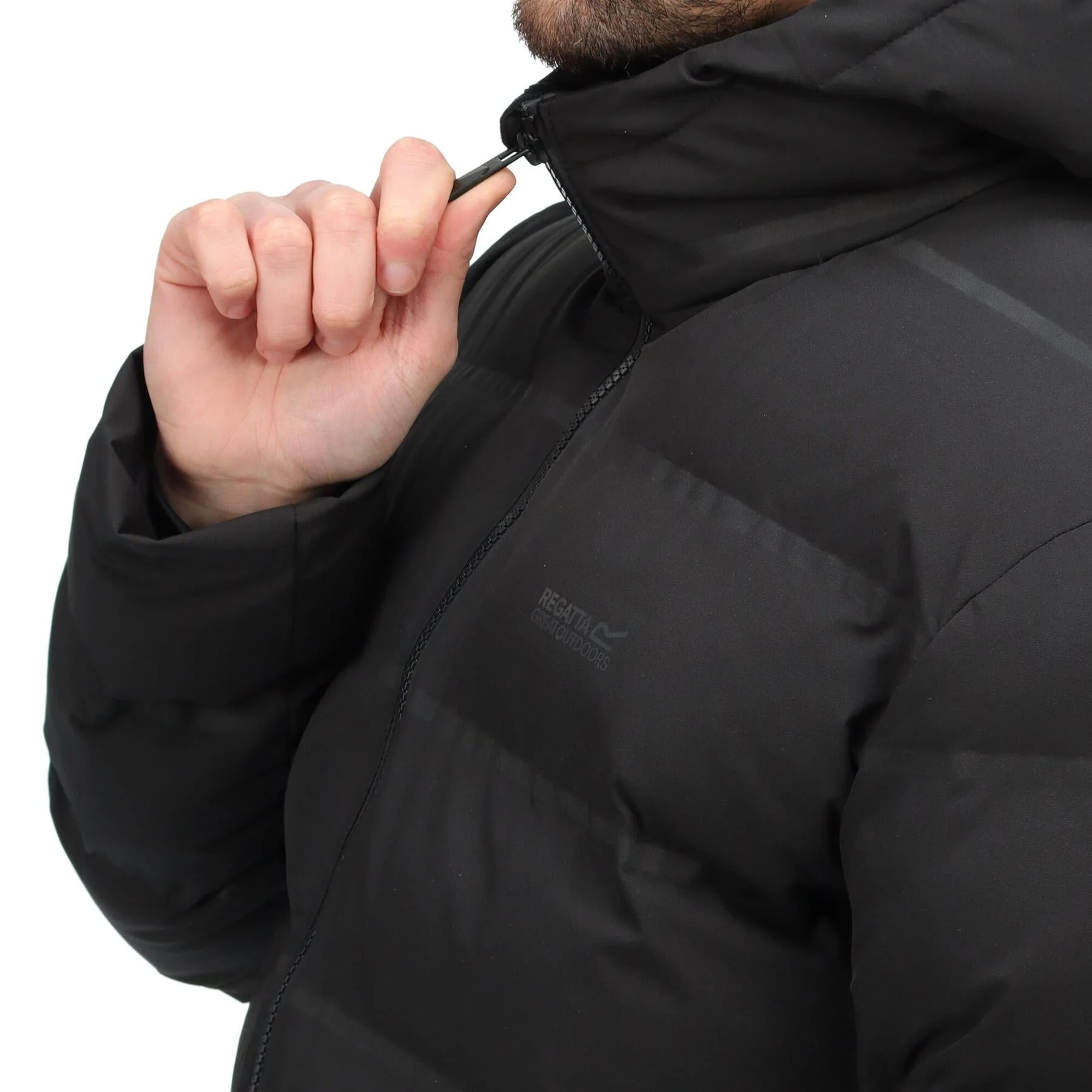 Regatta Mens Thermisto Water Repellent Durable Hooded Padded Puffer Jacket - Image 5