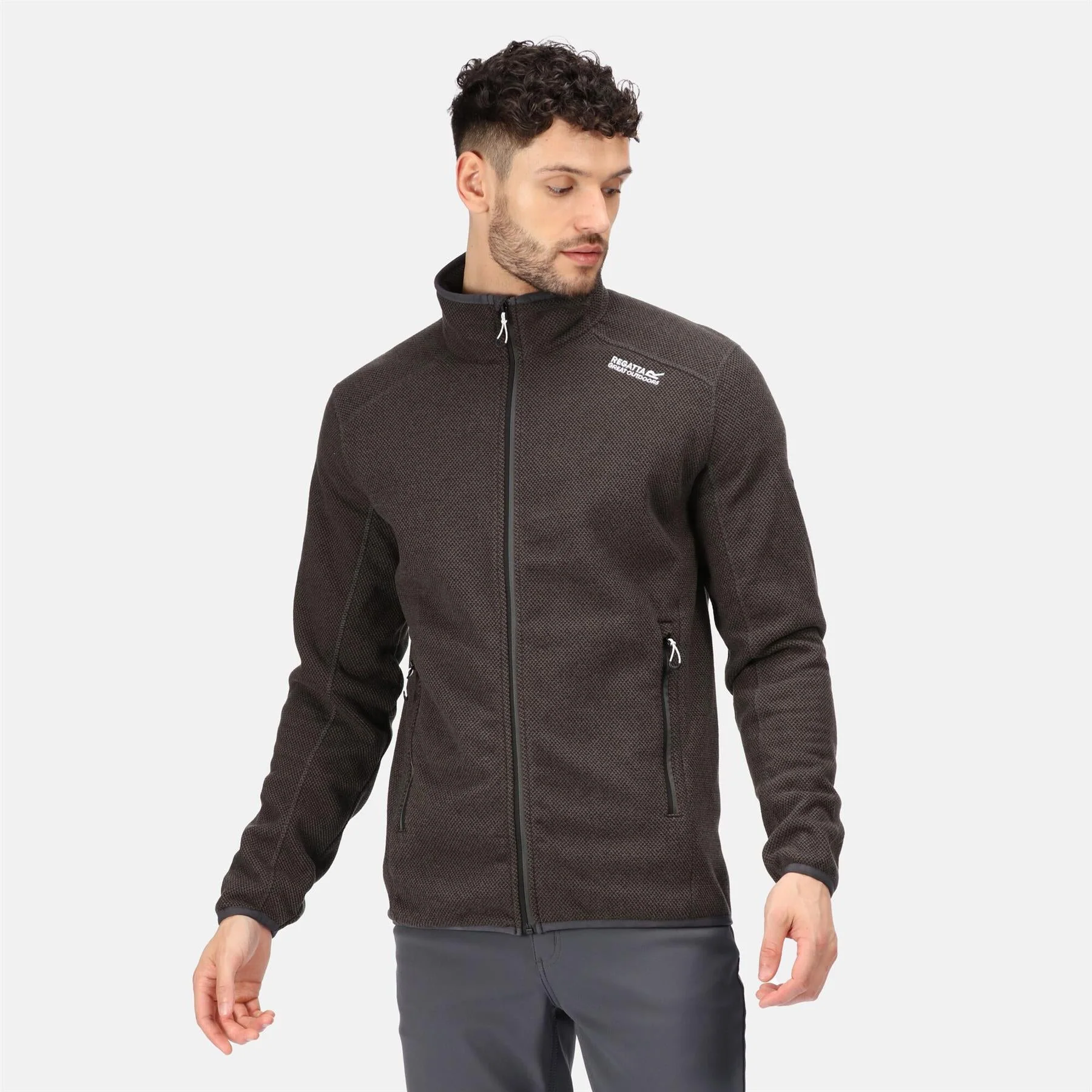Regatta Mens Torrens Two Tone Polyester Full Zip Fleece Jacket - Image 2