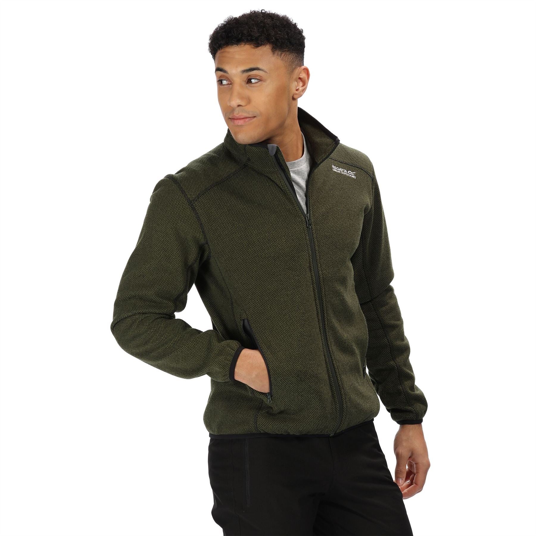 Regatta Mens Torrens Two Tone Polyester Full Zip Fleece Jacket - Image 3