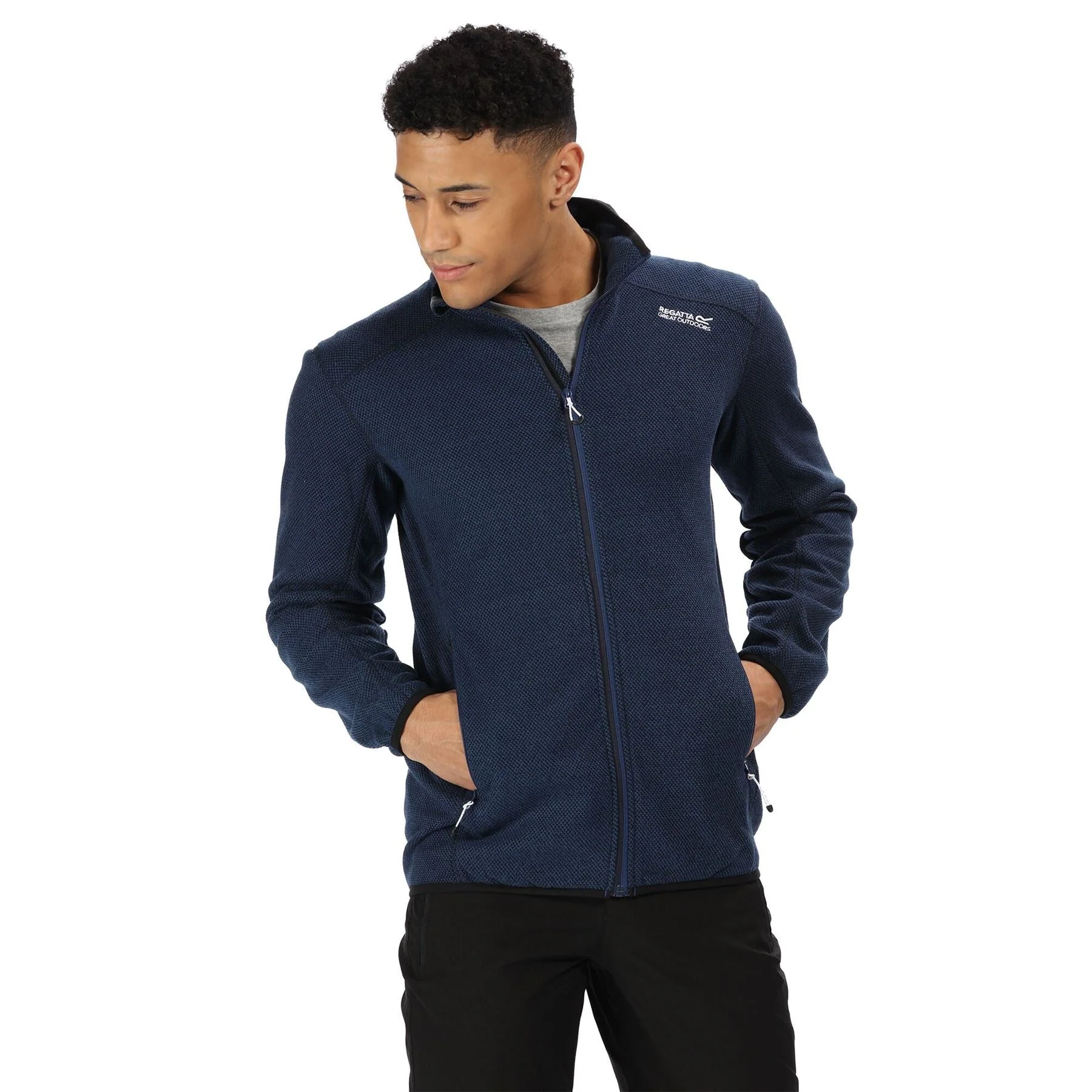 Regatta Mens Torrens Two Tone Polyester Full Zip Fleece Jacket - Image 4