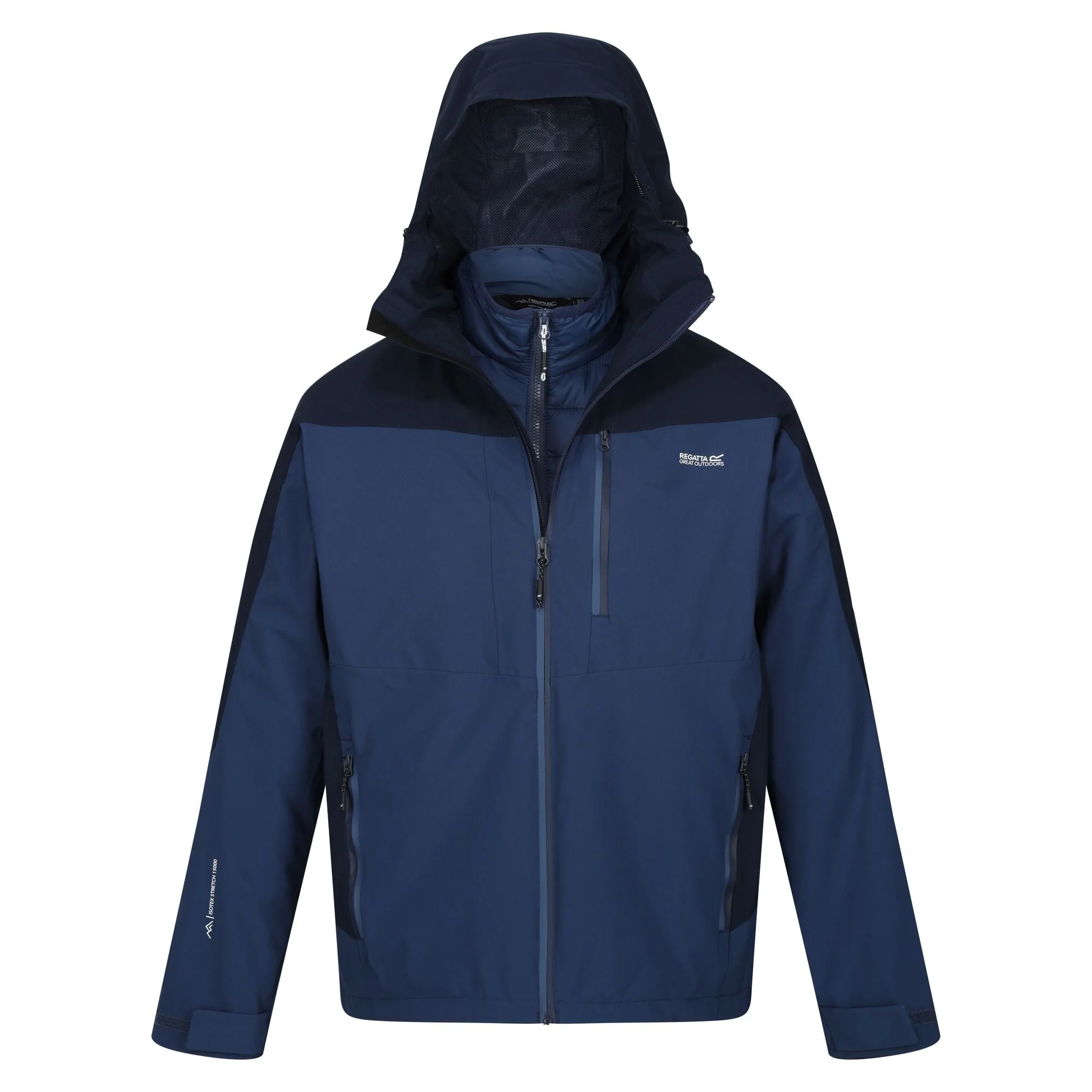 Regatta Men's Wentwood VIII 3-In-1 Waterproof Jacket Navy - Image 10