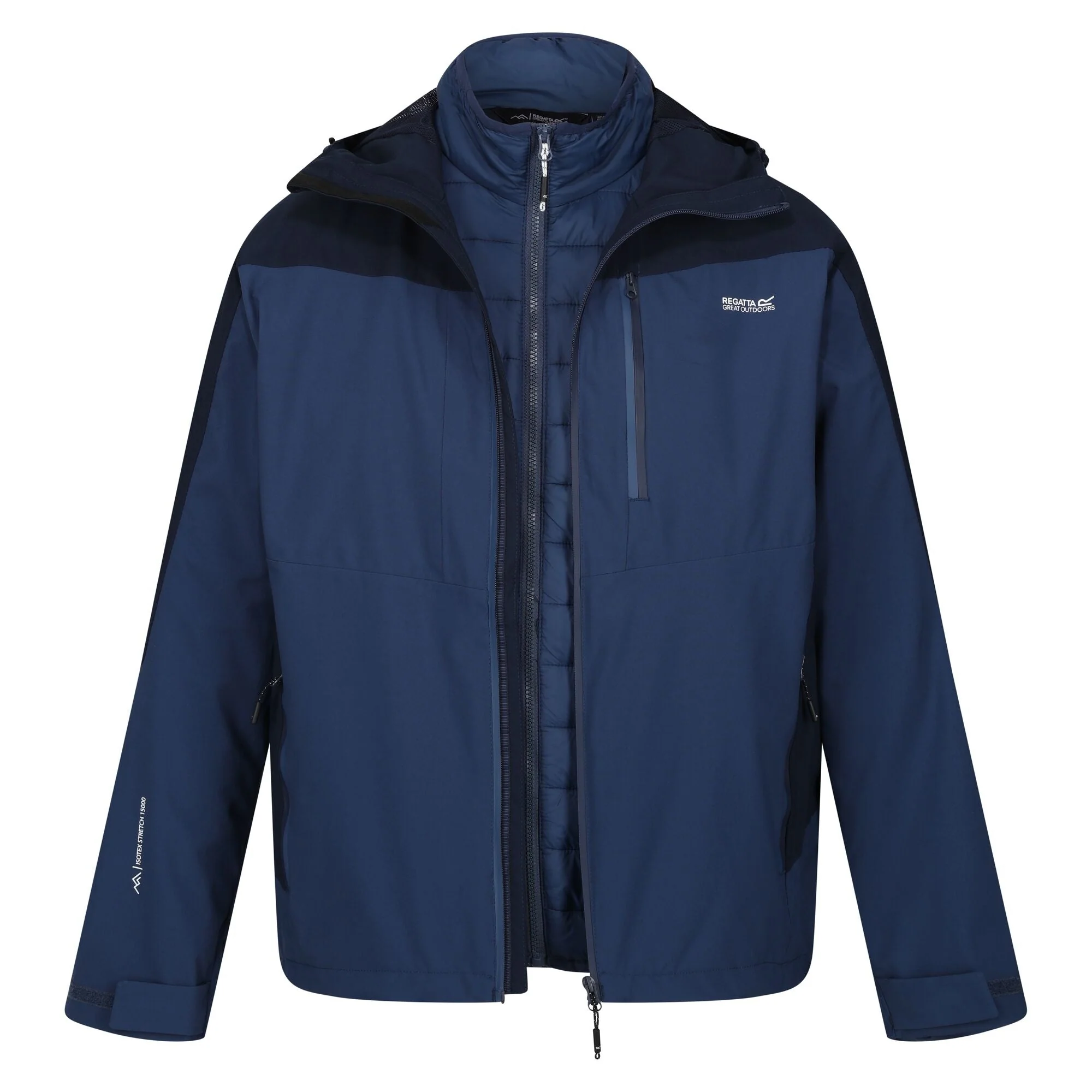 Regatta Men's Wentwood VIII 3-In-1 Waterproof Jacket Navy - Image 14
