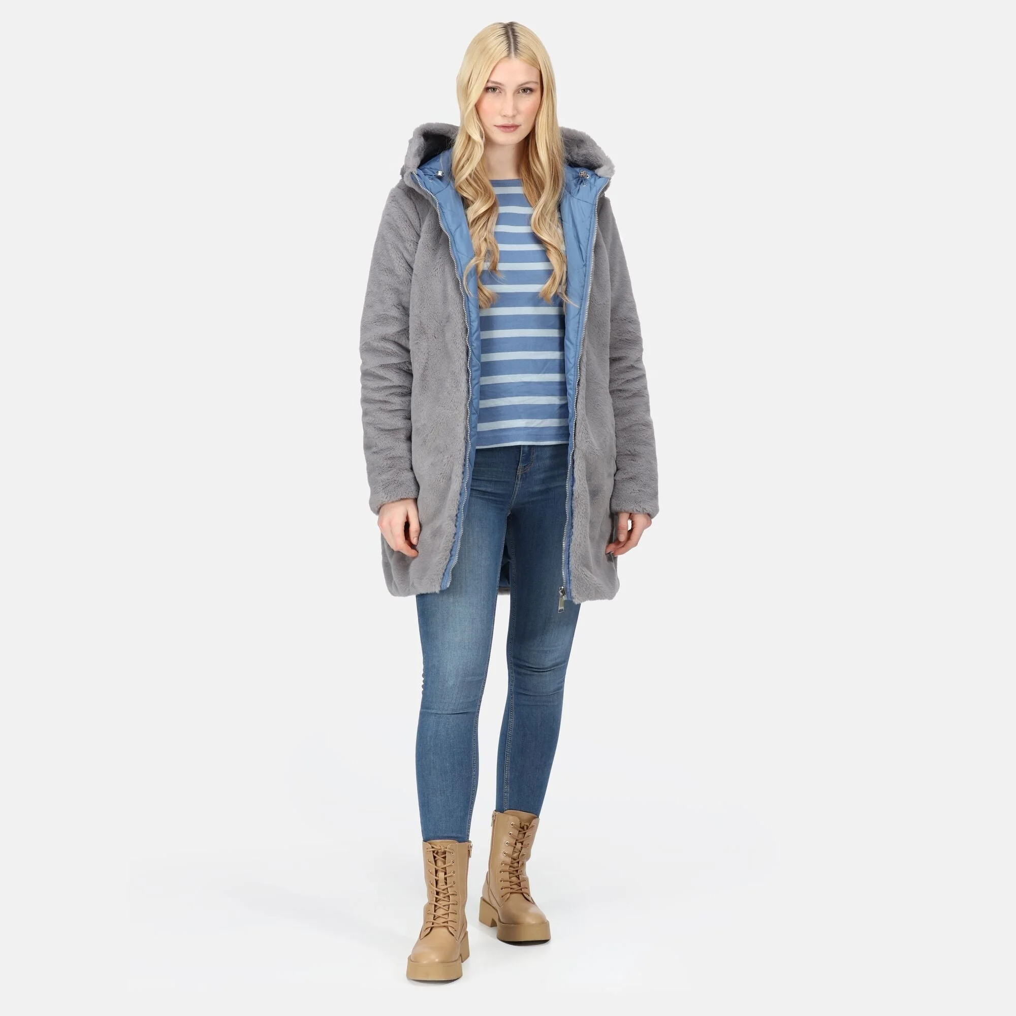 Regatta Women's Caileigh Reversible Parka Jacket - Strom Grey - Image 6