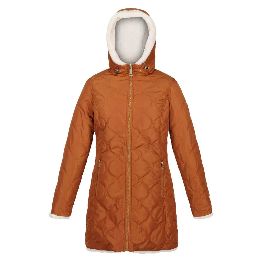 Regatta Women's Caileigh Reversible Parka Jacket - Copper Almond Light Vanilla - Image 3