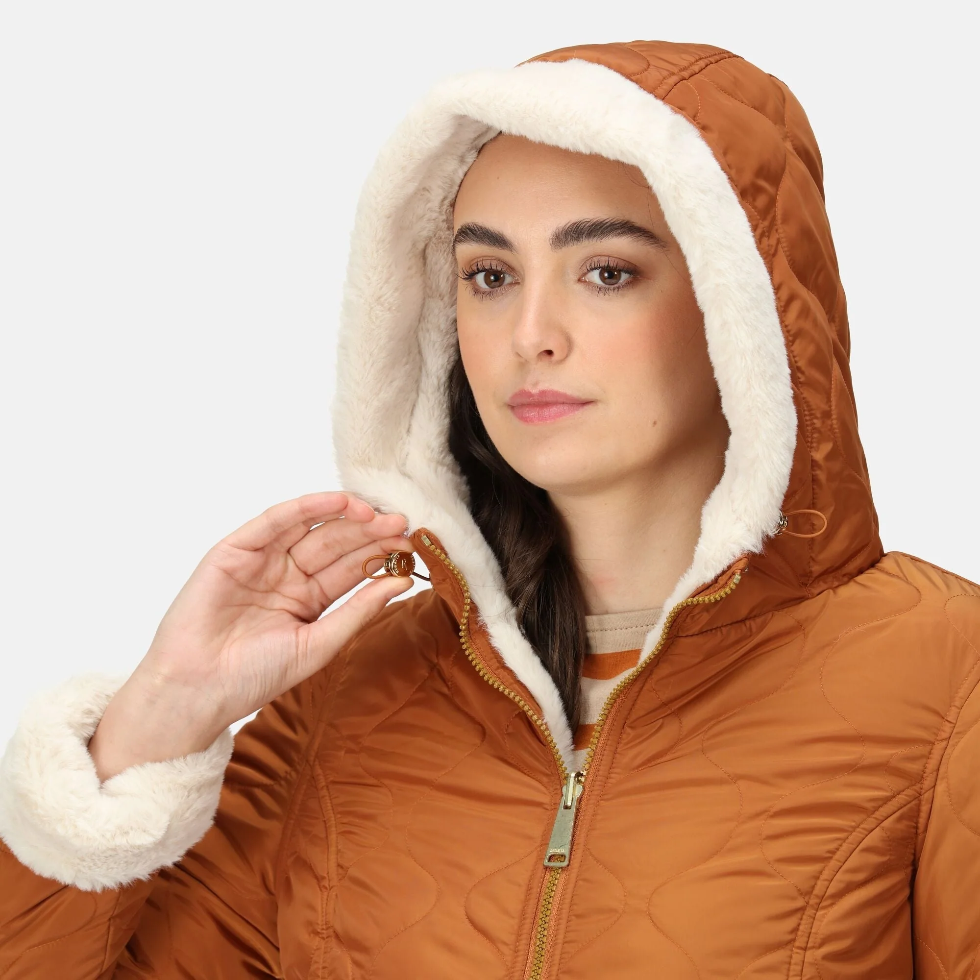 Regatta Women's Caileigh Reversible Parka Jacket - Copper Almond Light Vanilla - Image 6