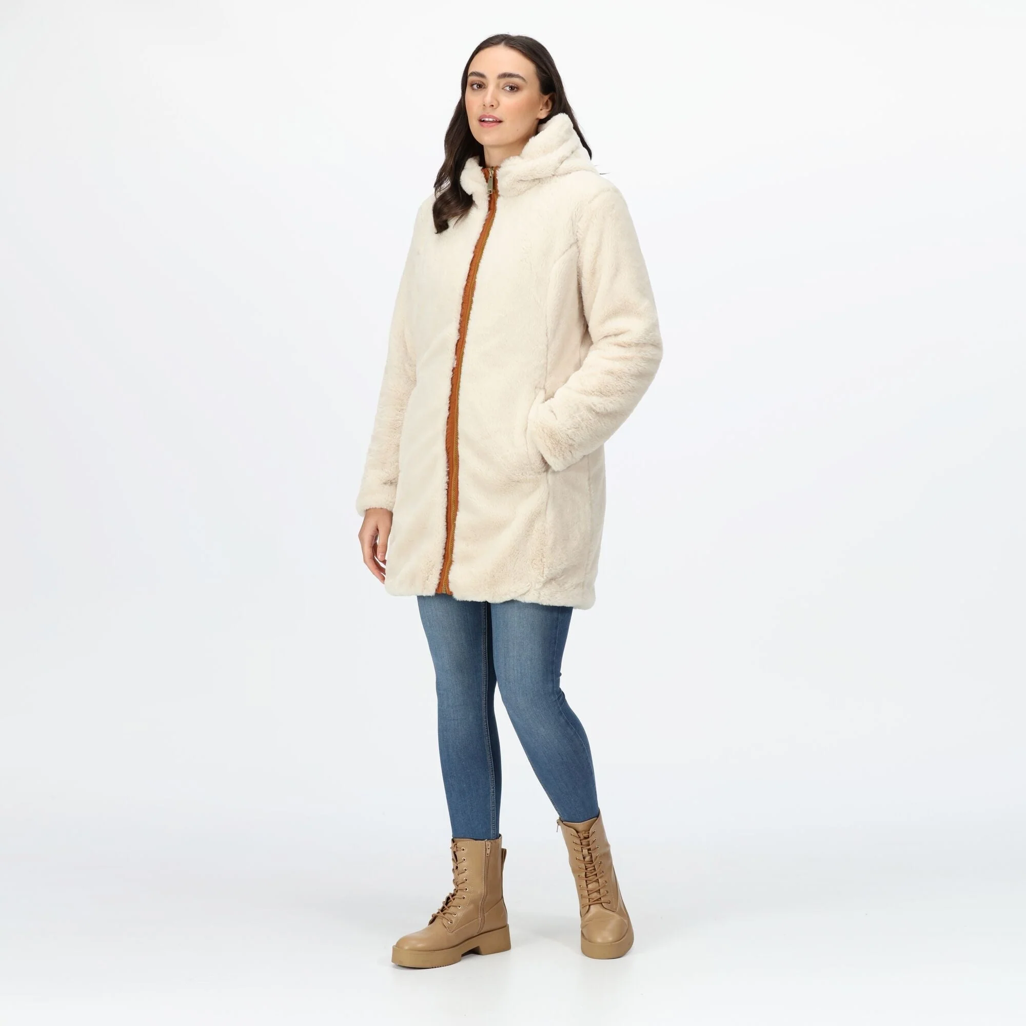 Regatta Women's Caileigh Reversible Parka Jacket - Copper Almond Light Vanilla - Image 8