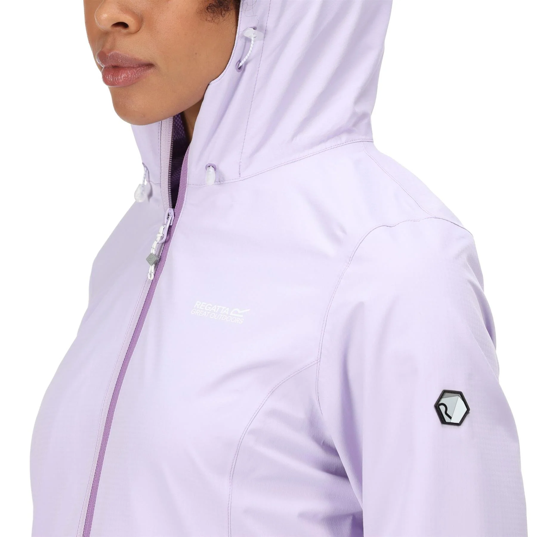 Regatta Womens Hamara III Lightweight Hooded Waterproof Jacket - Image 17