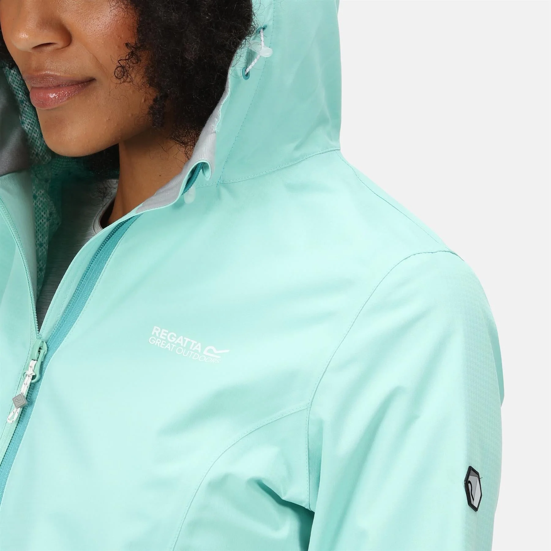 Regatta Womens Hamara III Lightweight Hooded Waterproof Jacket - Image 7