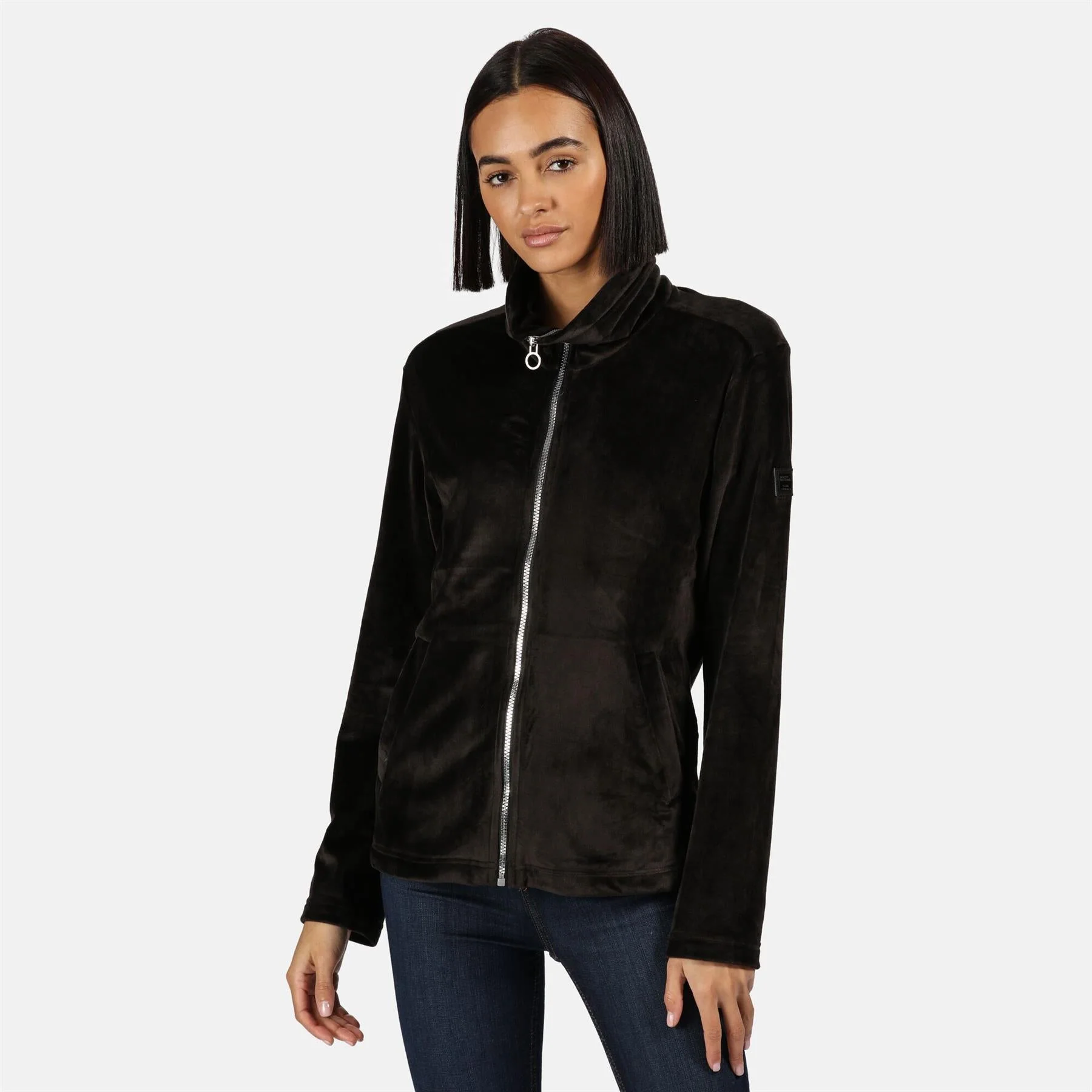 Regatta Womens Hermilla Full Zip Velour Fluffy Fleece Sweater Jacket - Image 4