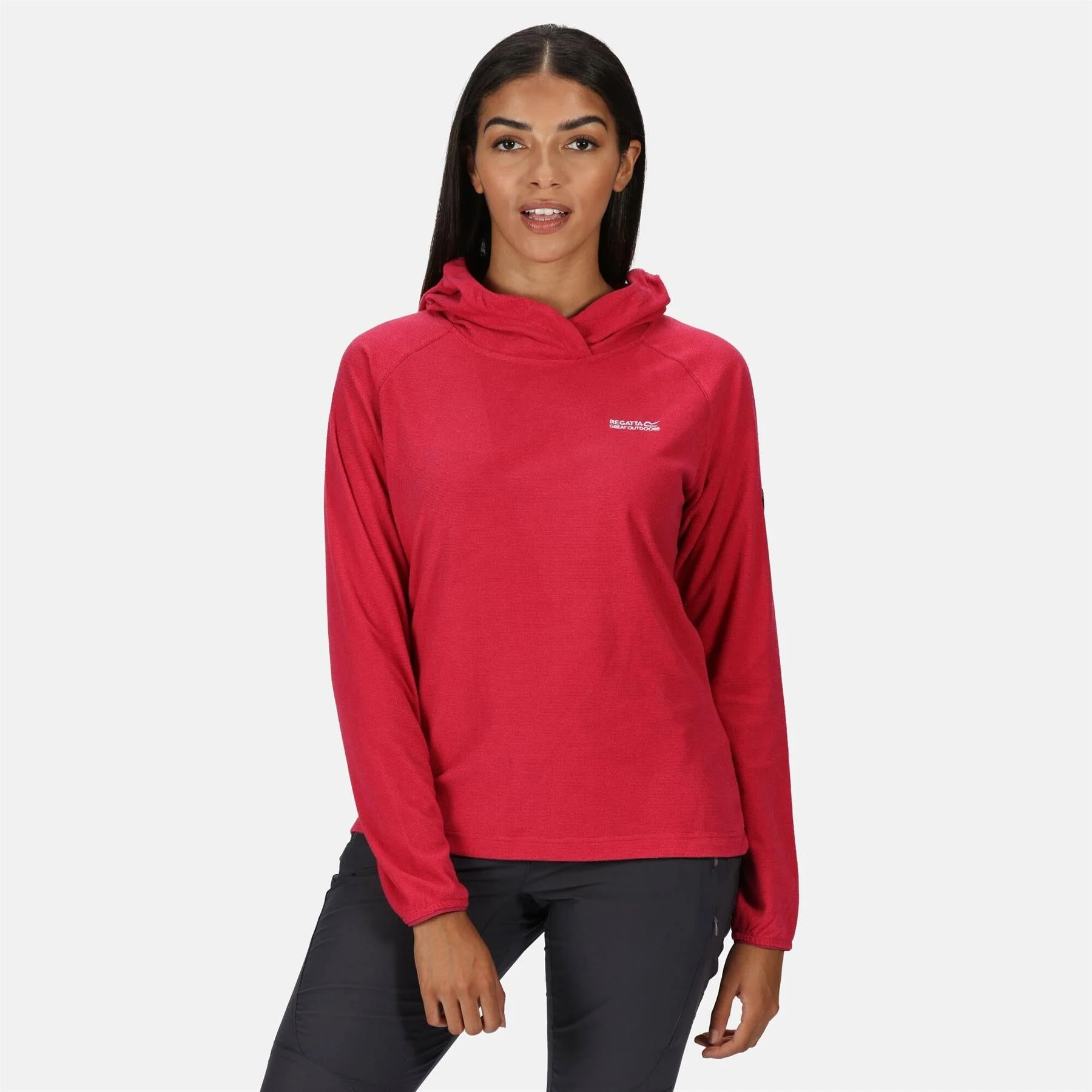 Regatta Womens Montes Lightweight Hooded Fleece Pullover Jumper Hoodie - Image 3