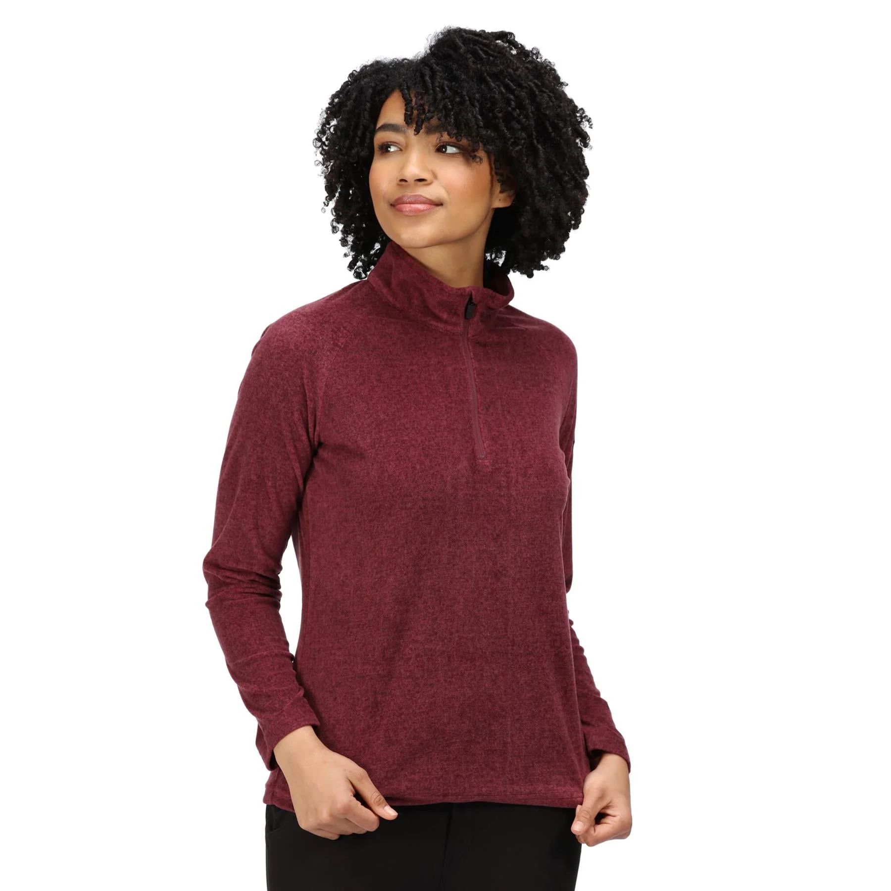 Regatta Womens Pimlo Half Zip Velour Fleece Sweater Pullover Jumper - Image 15