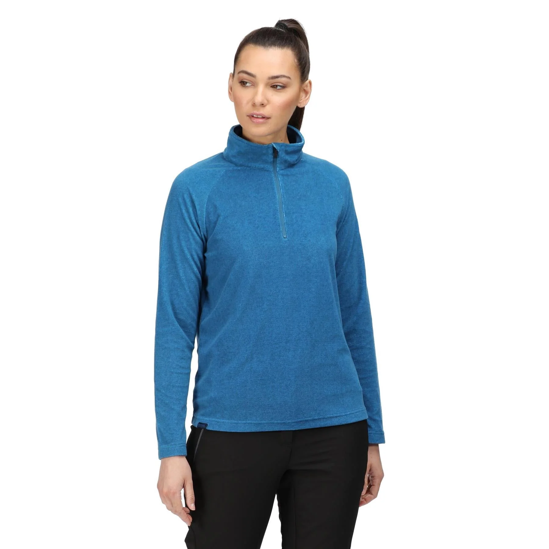 Regatta Womens Pimlo Half Zip Velour Fleece Sweater Pullover Jumper - Image 4