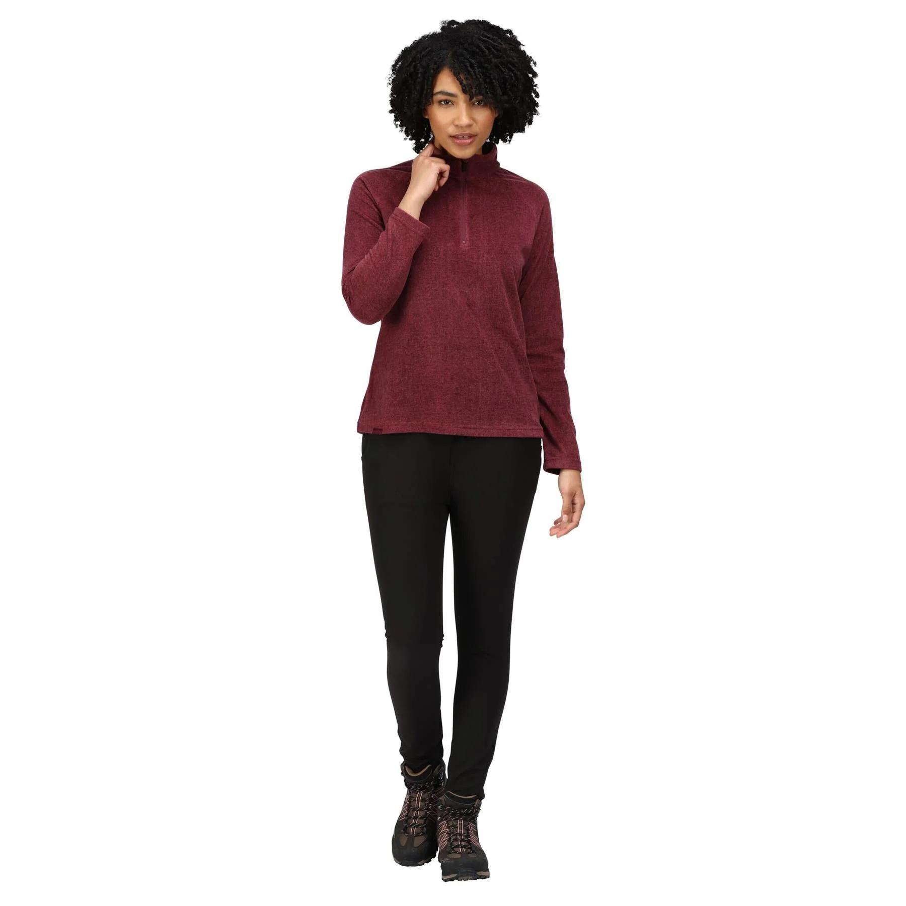Regatta Womens Pimlo Half Zip Velour Fleece Sweater Pullover Jumper - Image 5
