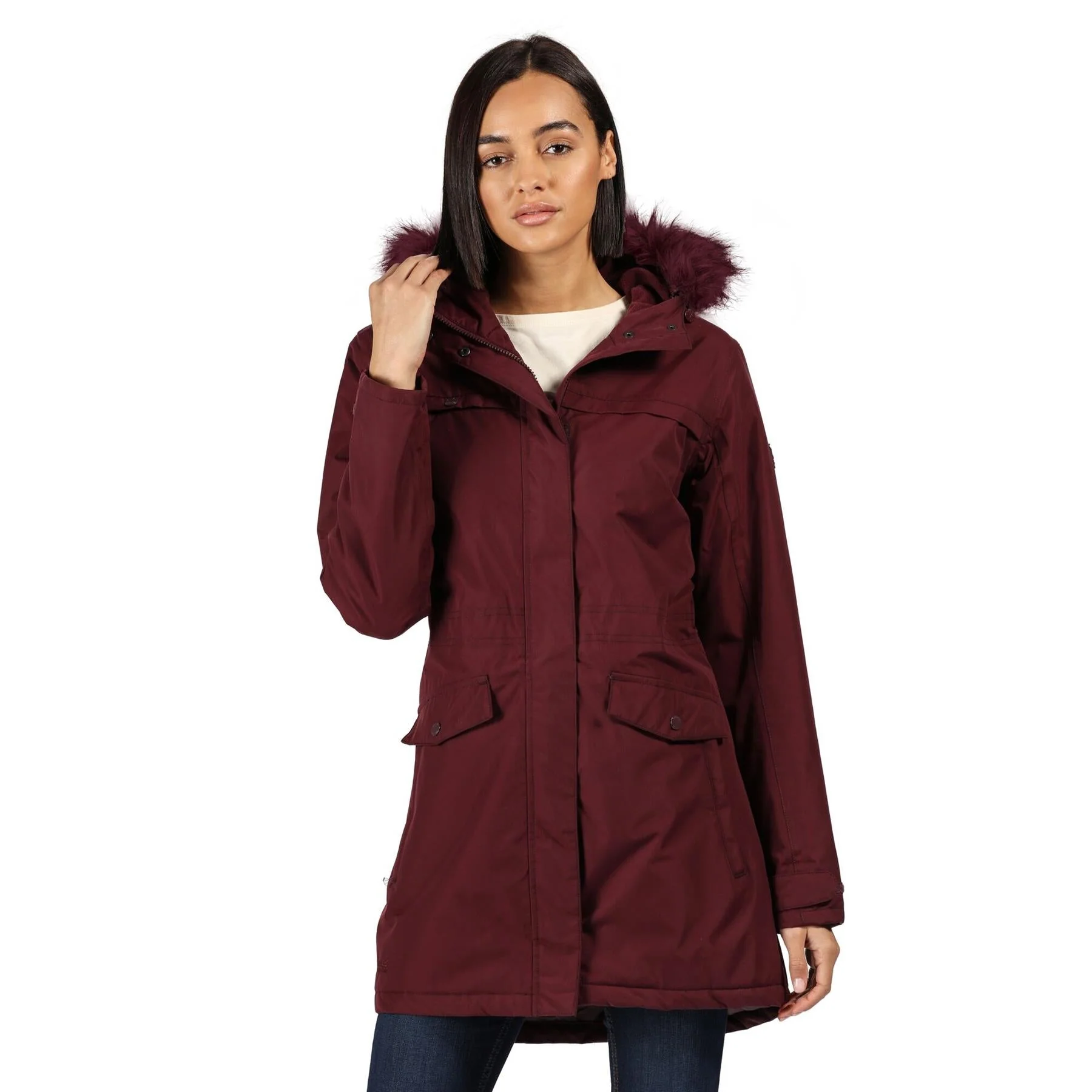 Regatta Womens Serleena II Waterproof Insulated Fur Trim Hooded Parka Jacket - Image 17