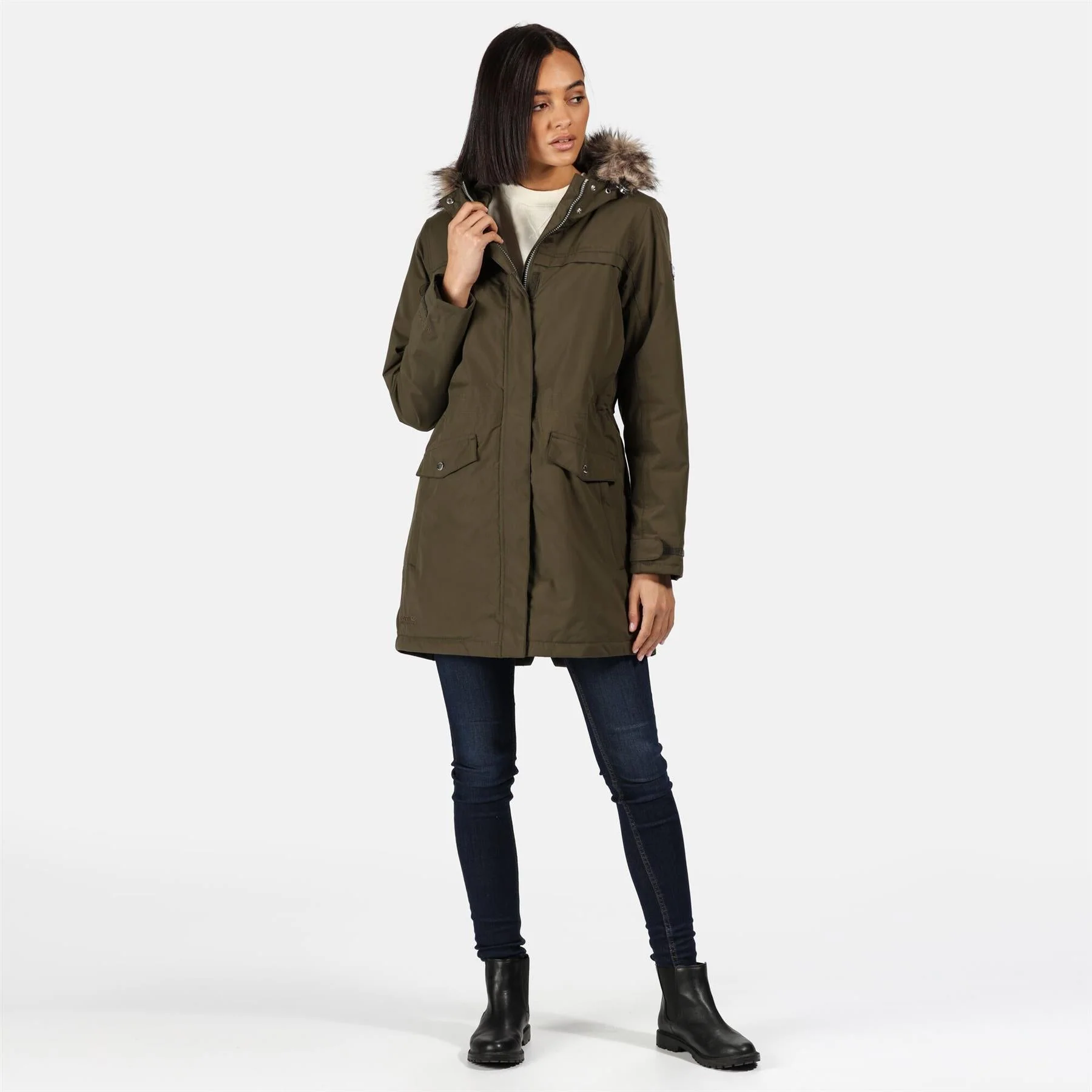 Regatta Womens Serleena II Waterproof Insulated Fur Trim Hooded Parka Jacket - Image 33