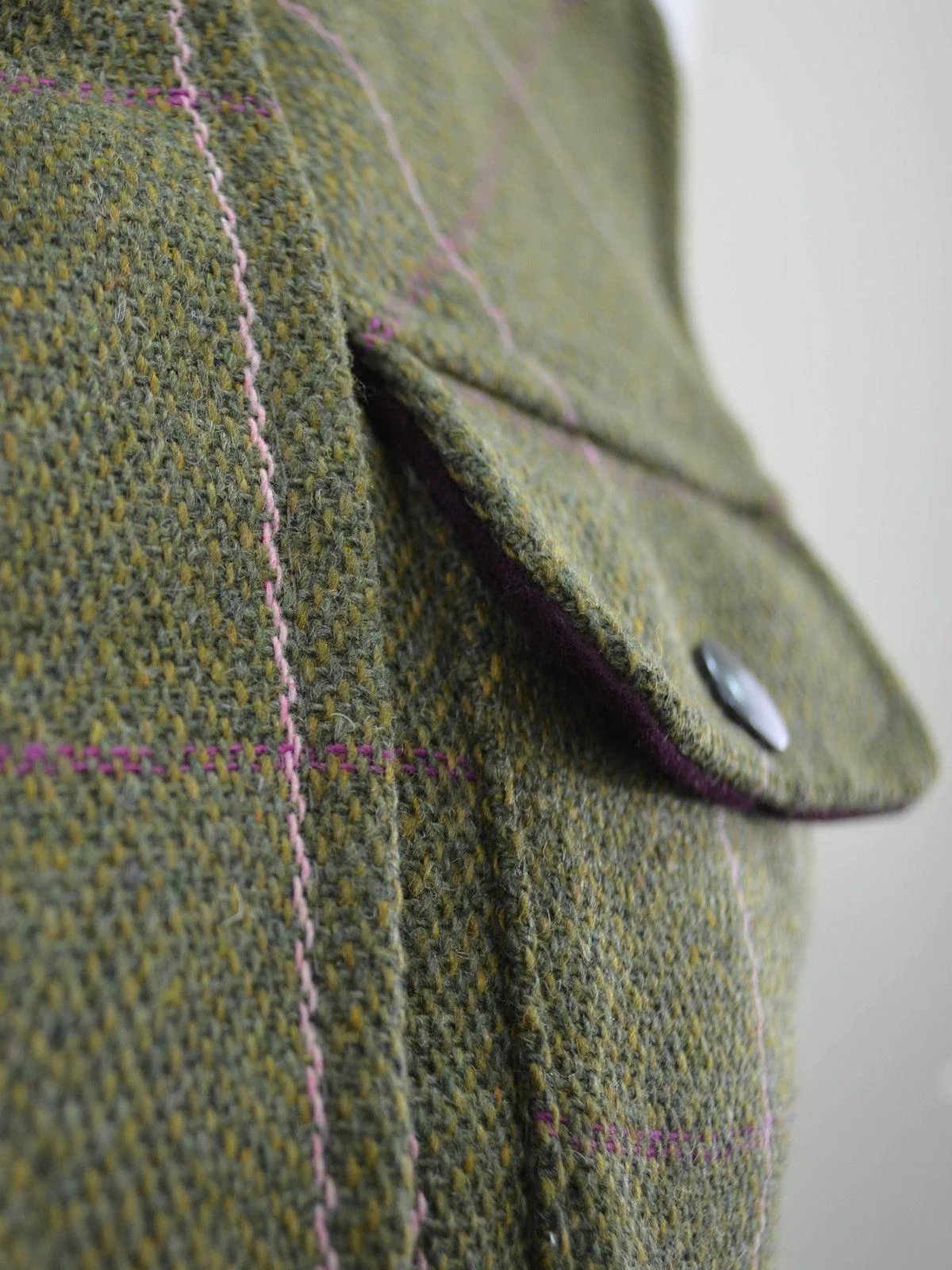 Shire Classics Womens Windsor Country Fitted Tweed Waistcoat Gilet Pink Check - Image 5