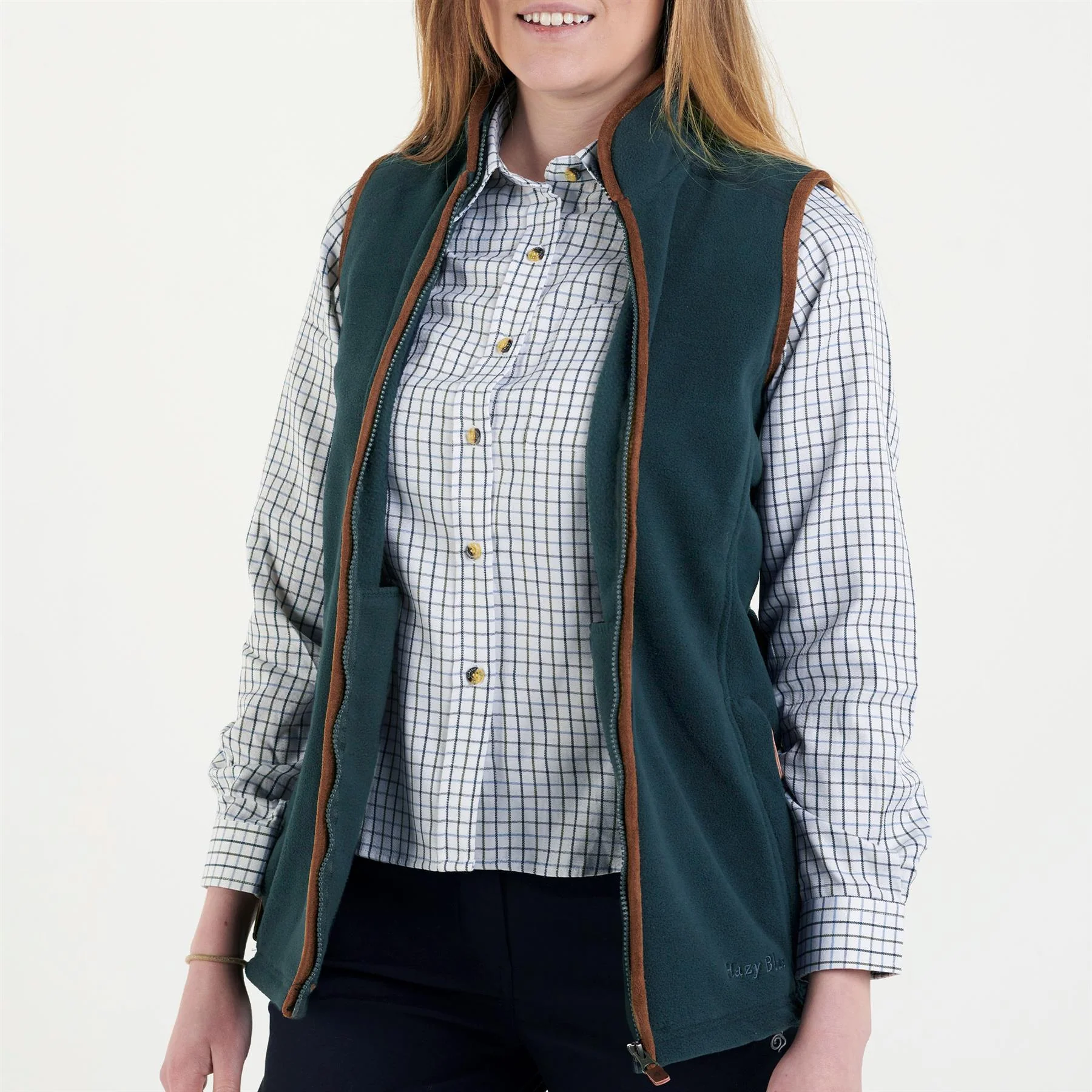 Hazy Blue Womens Sofia Full Zip Fleece Bodywarmer - Image 10