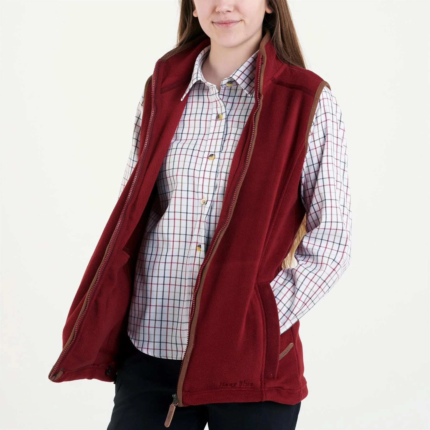 Hazy Blue Womens Sofia Full Zip Fleece Bodywarmer - Image 15