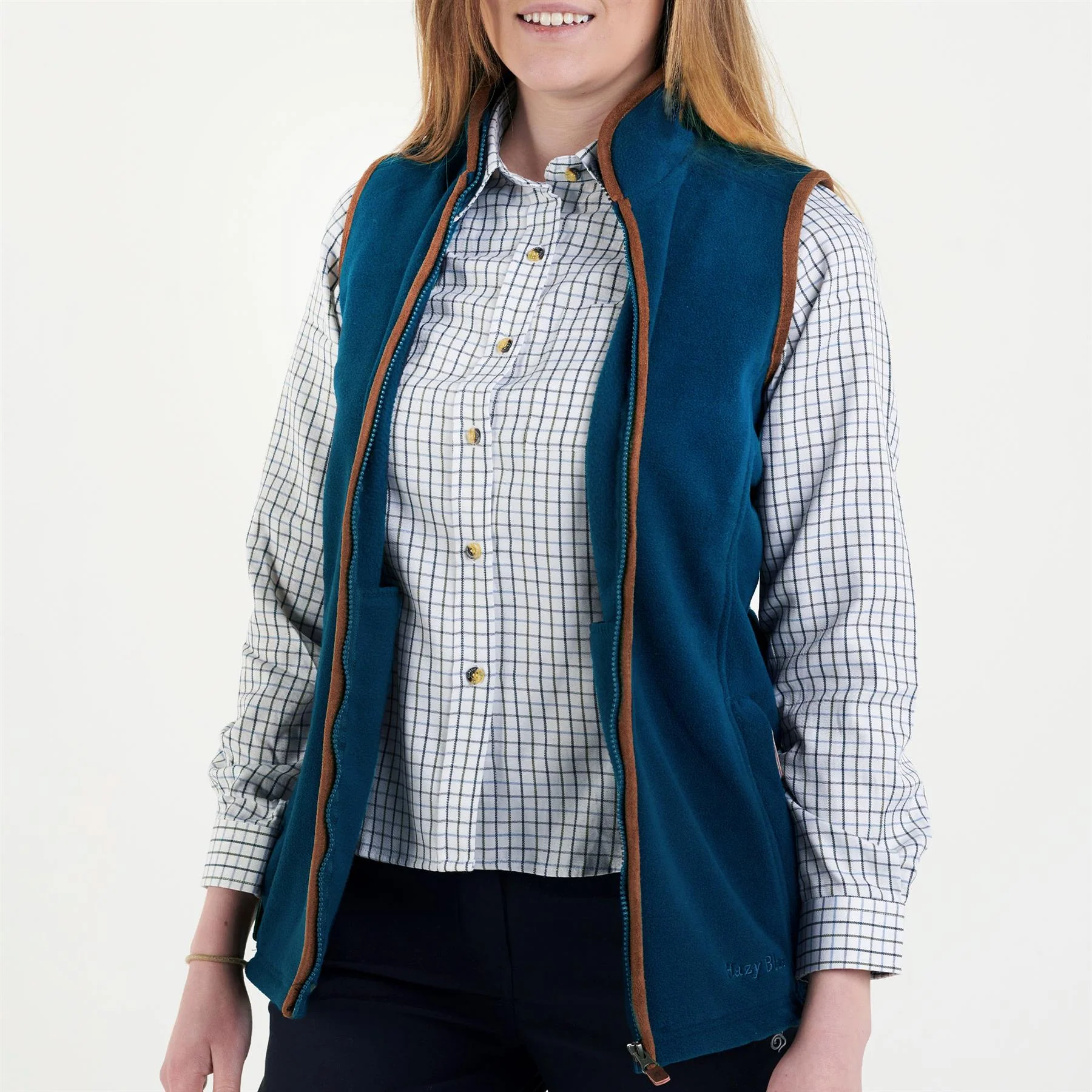 Hazy Blue Womens Sofia Full Zip Fleece Bodywarmer - Image 16