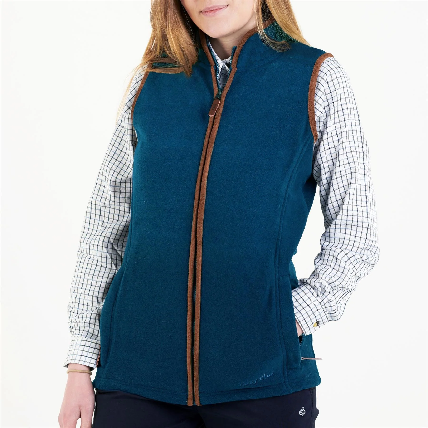 Hazy Blue Womens Sofia Full Zip Fleece Bodywarmer - Image 18