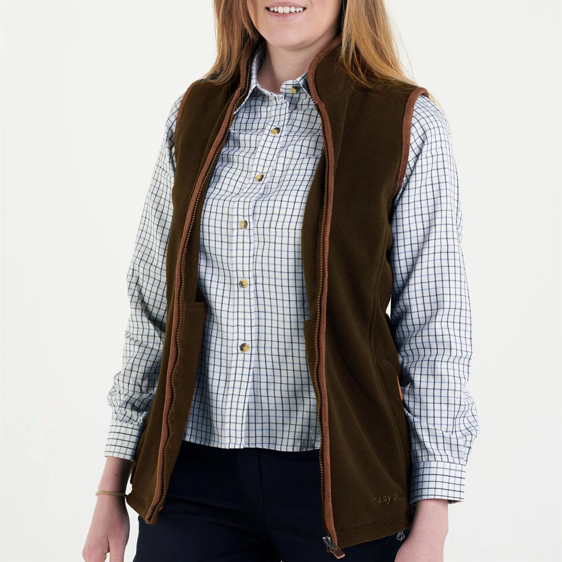 Hazy Blue Womens Sofia Full Zip Fleece Bodywarmer - Image 19