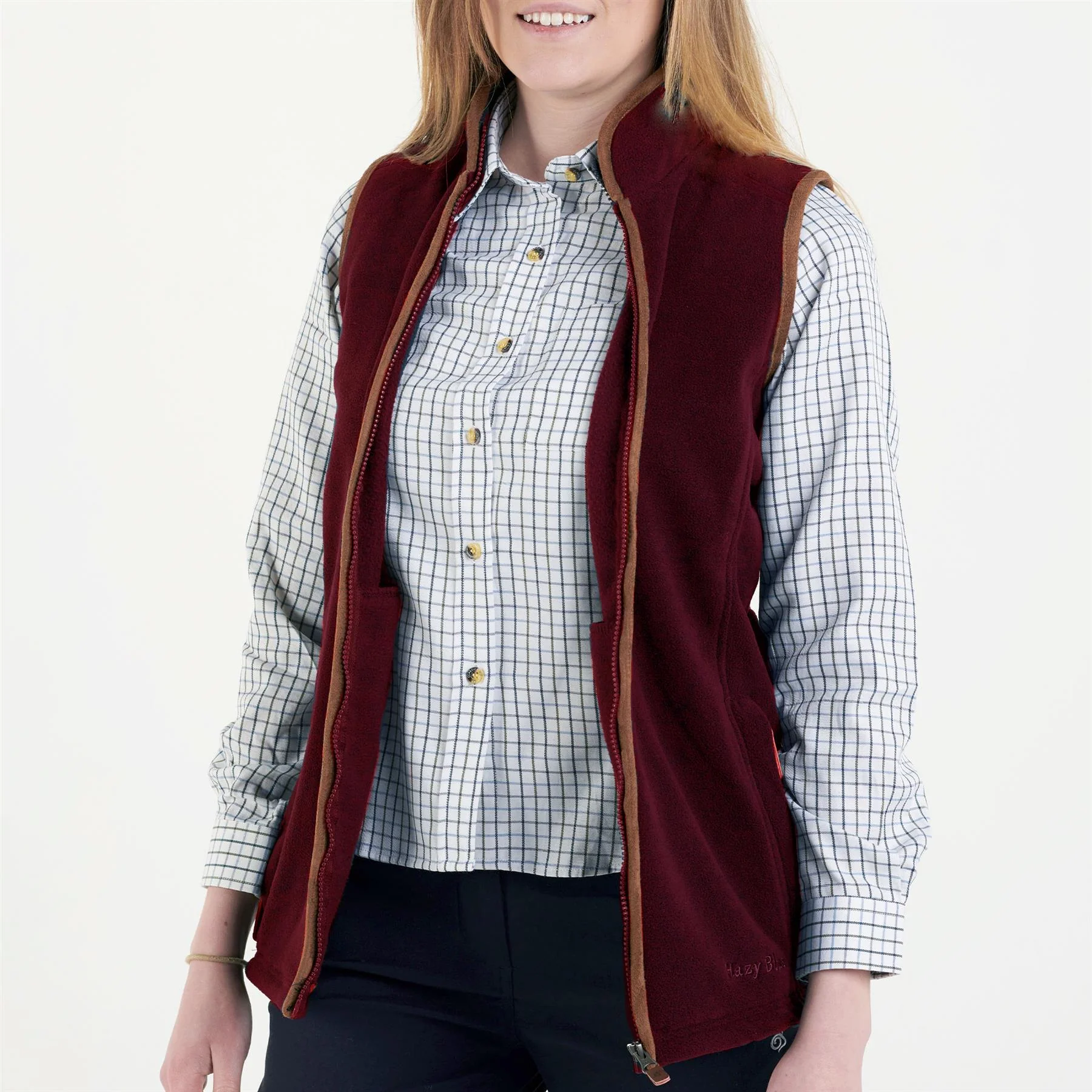 Hazy Blue Womens Sofia Full Zip Fleece Bodywarmer - Image 22