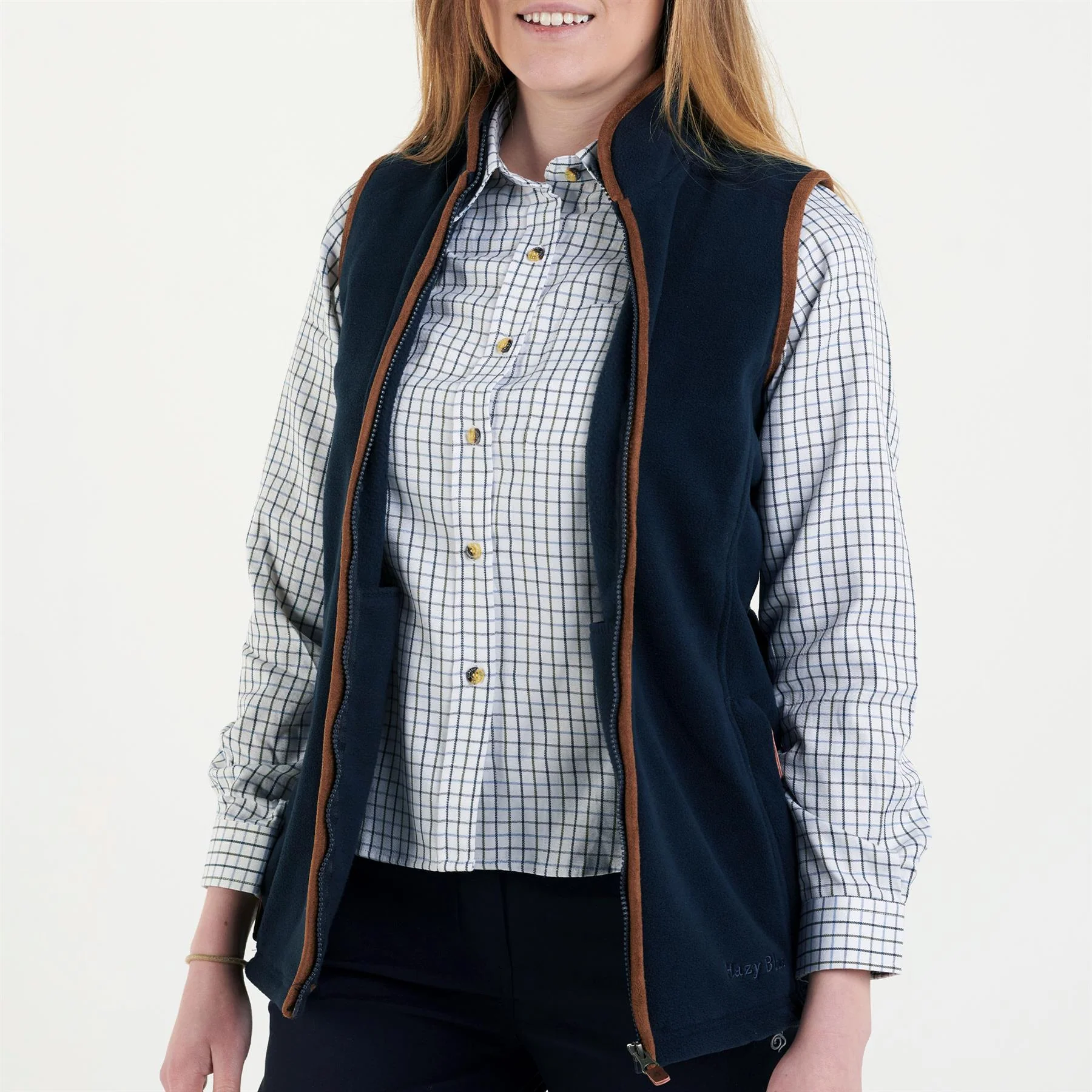 Hazy Blue Womens Sofia Full Zip Fleece Bodywarmer - Image 25