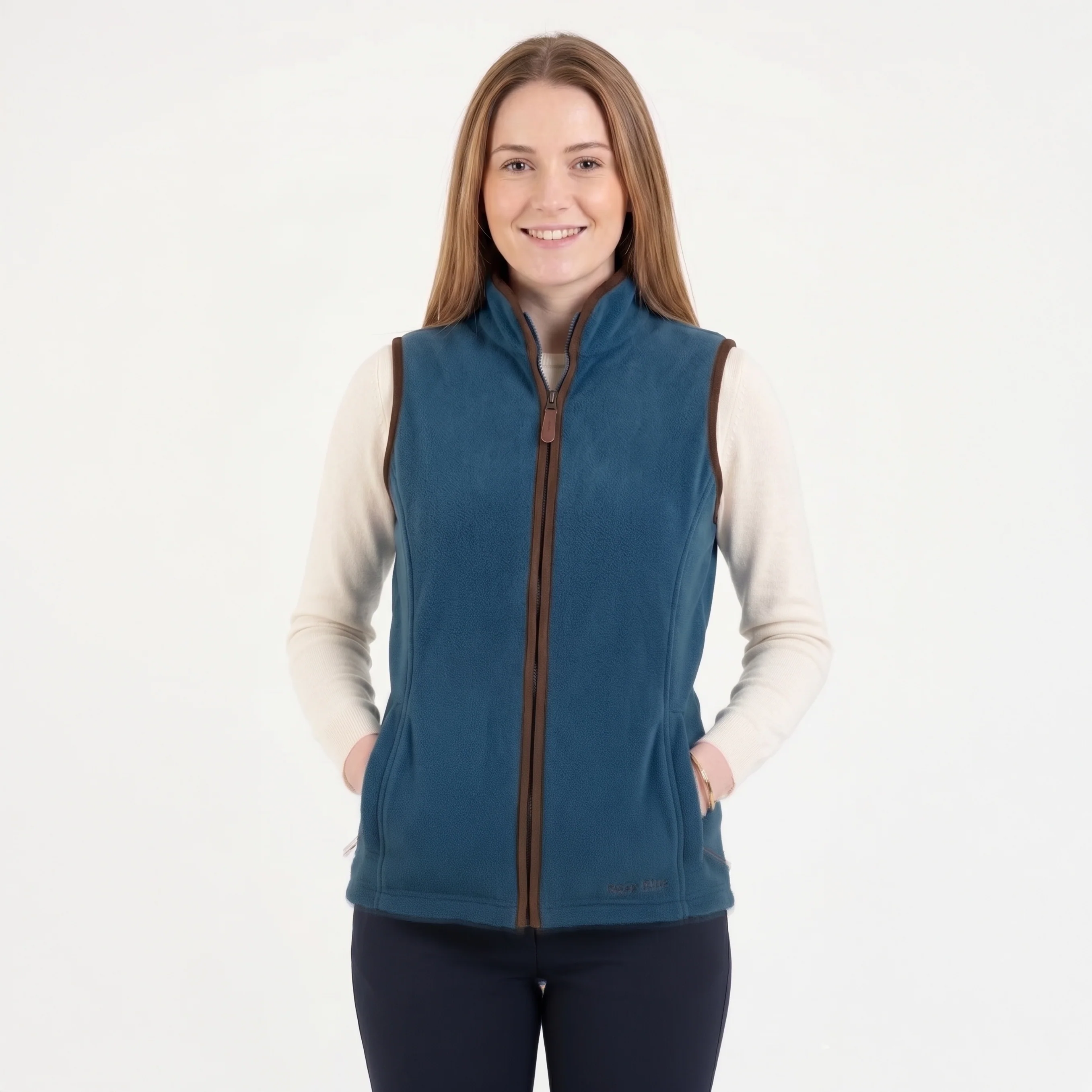 Hazy Blue Womens Sofia Full Zip Fleece Bodywarmer - Image 9