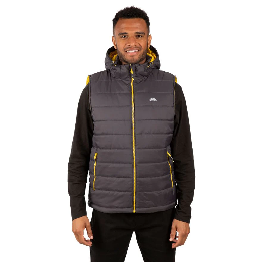 Trespass Mens Franklyn Padded Warm Hooded Insulated Bodywarmer - Image 9