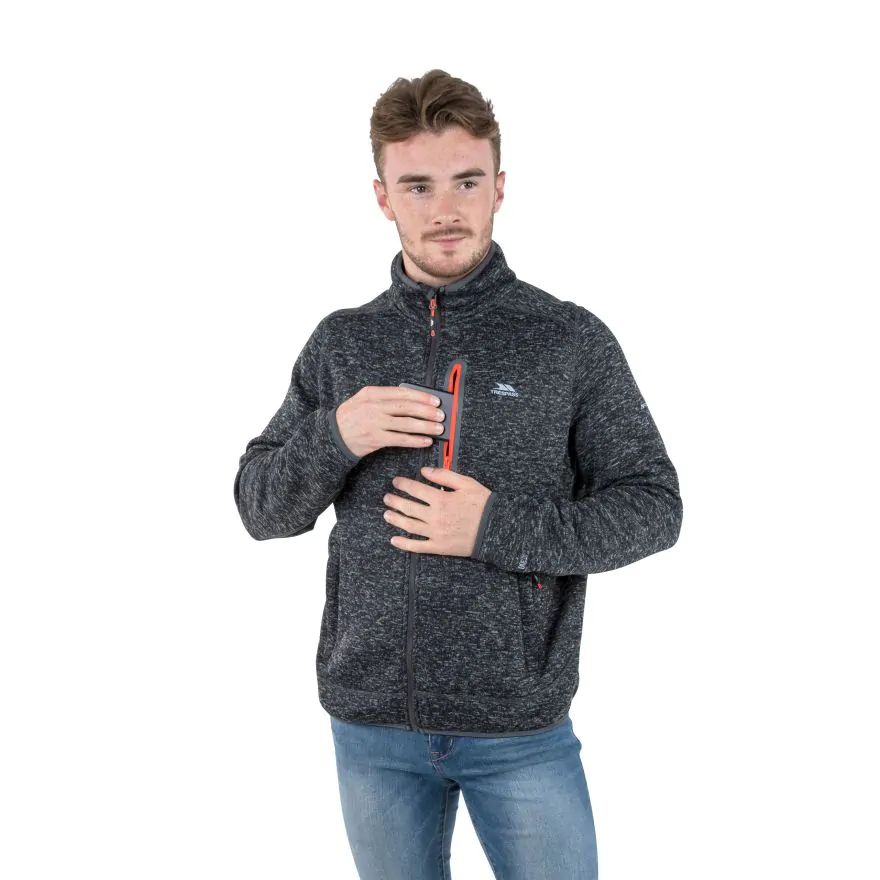 Trespass Mens Marl Fleece Jacket Bingham - Image 4