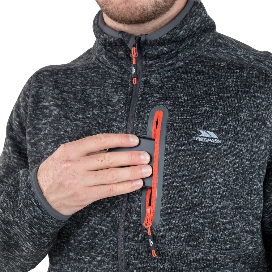 Trespass Mens Marl Fleece Jacket Bingham - Image 7
