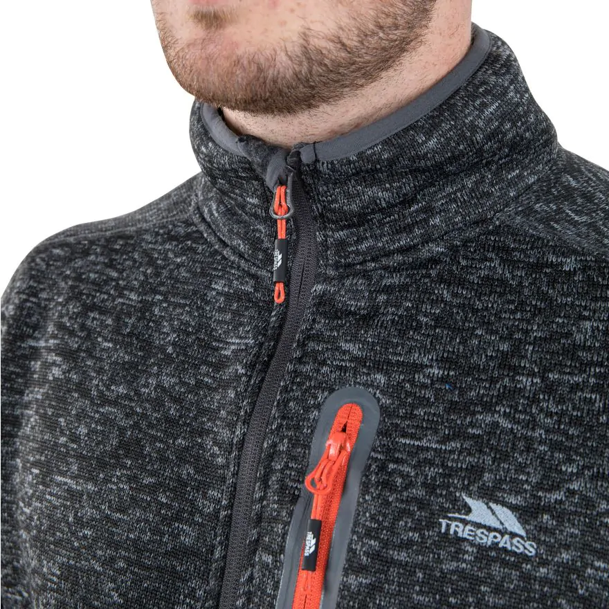 Trespass Mens Marl Fleece Jacket Bingham - Image 8