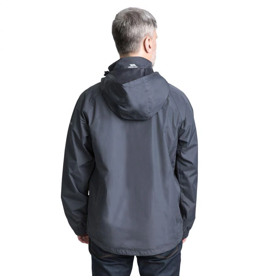 Trespass Mens Nabro II Waterproof Jacket Hooded Weatherproof Rain Coat - Image 6