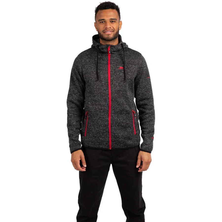 Trespass Mens Odeno B Hooded Full Zip Fleece Jacket - Image 7